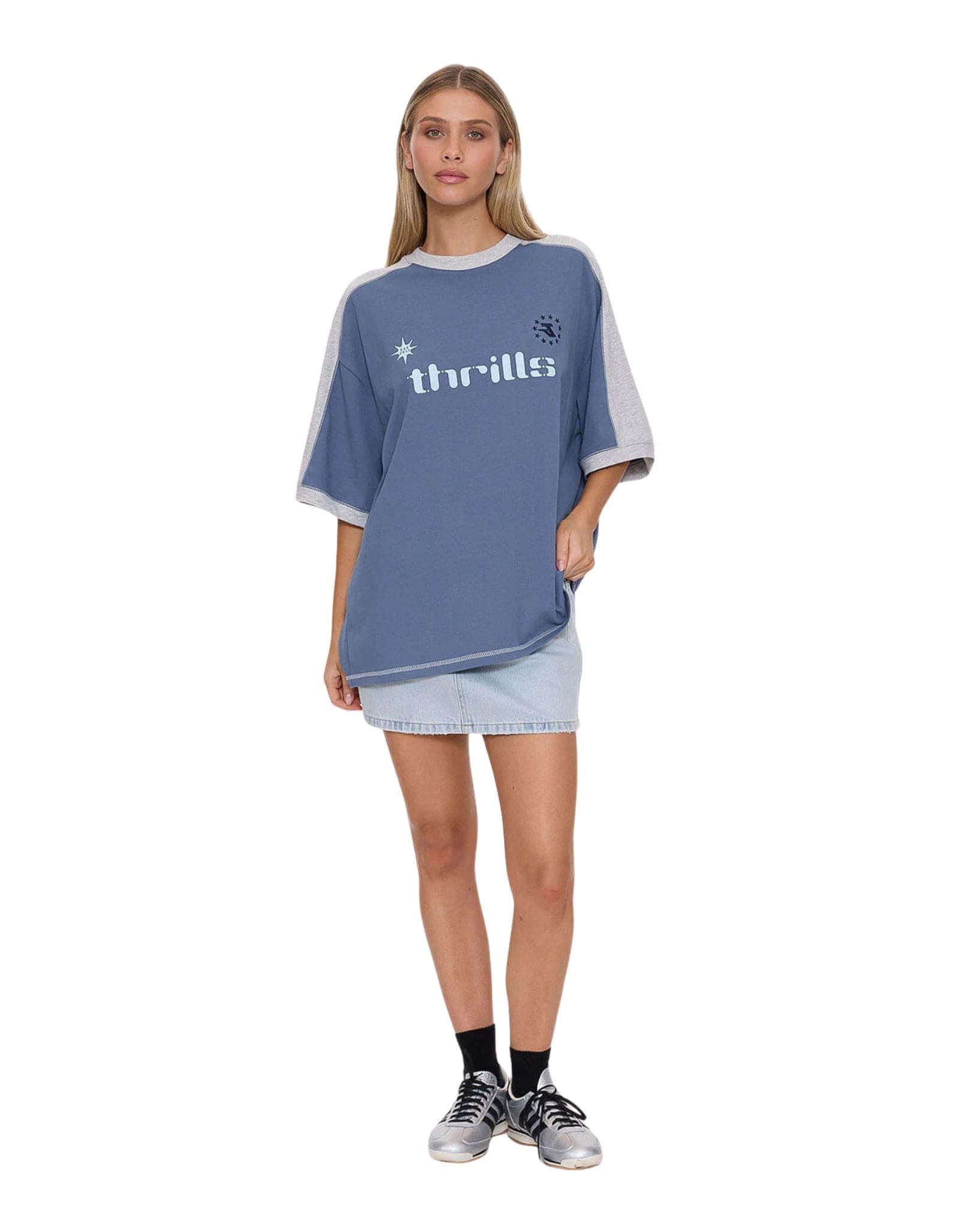 Thrills Hot Shot Panelled Oversized Tee