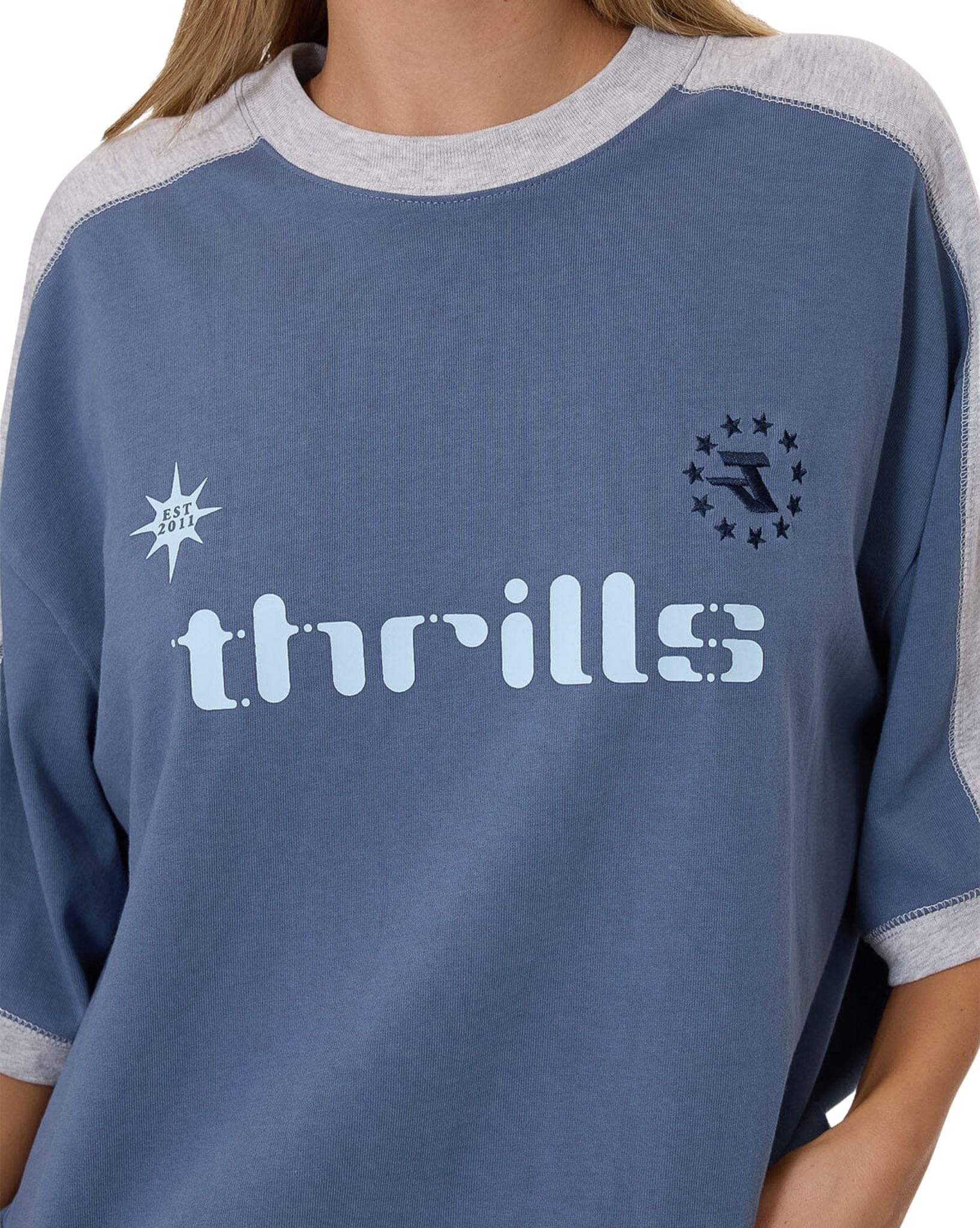 Thrills Hot Shot Panelled Oversized Tee