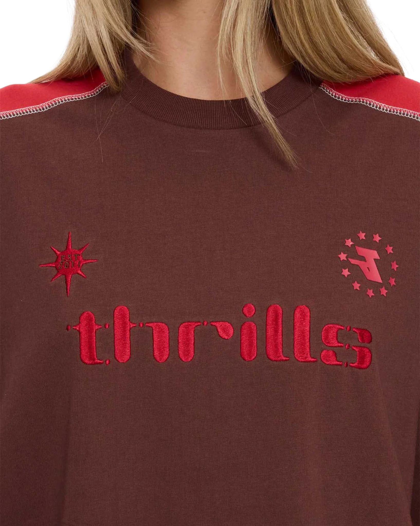 Thrills Hot Shot Panelled Oversized Tee
