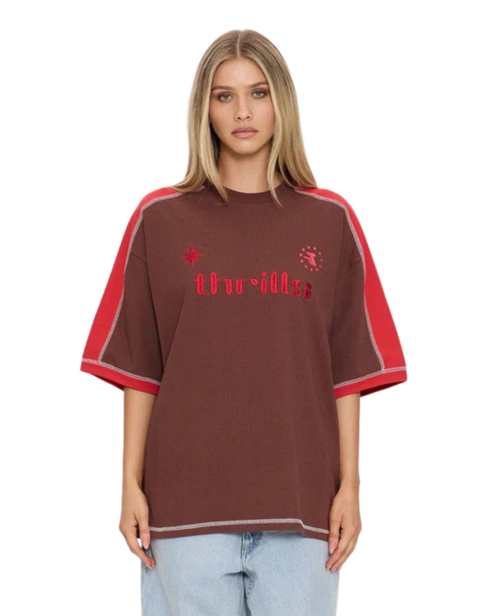Thrills Hot Shot Panelled Oversized Tee