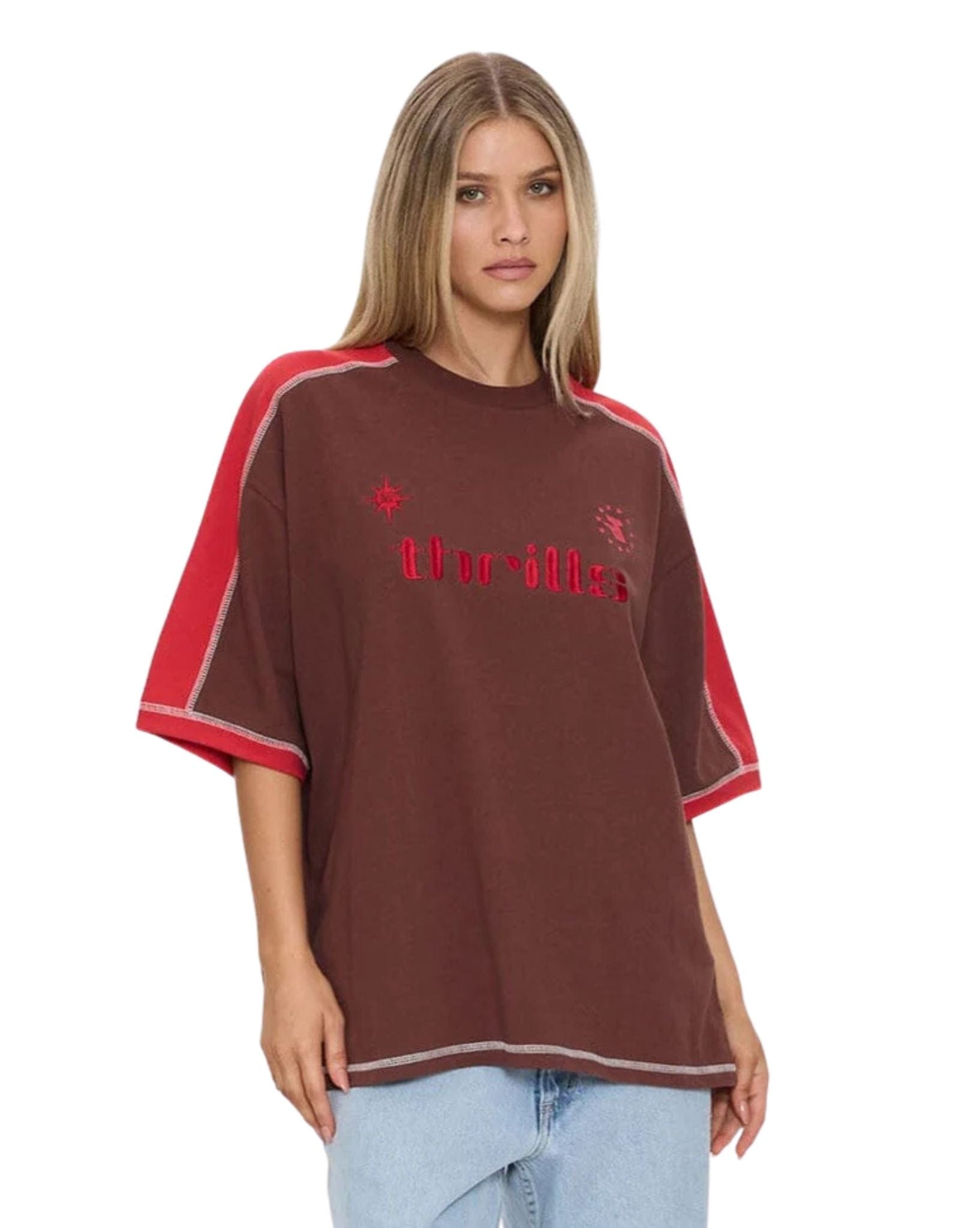 Thrills Hot Shot Panelled Oversized Tee
