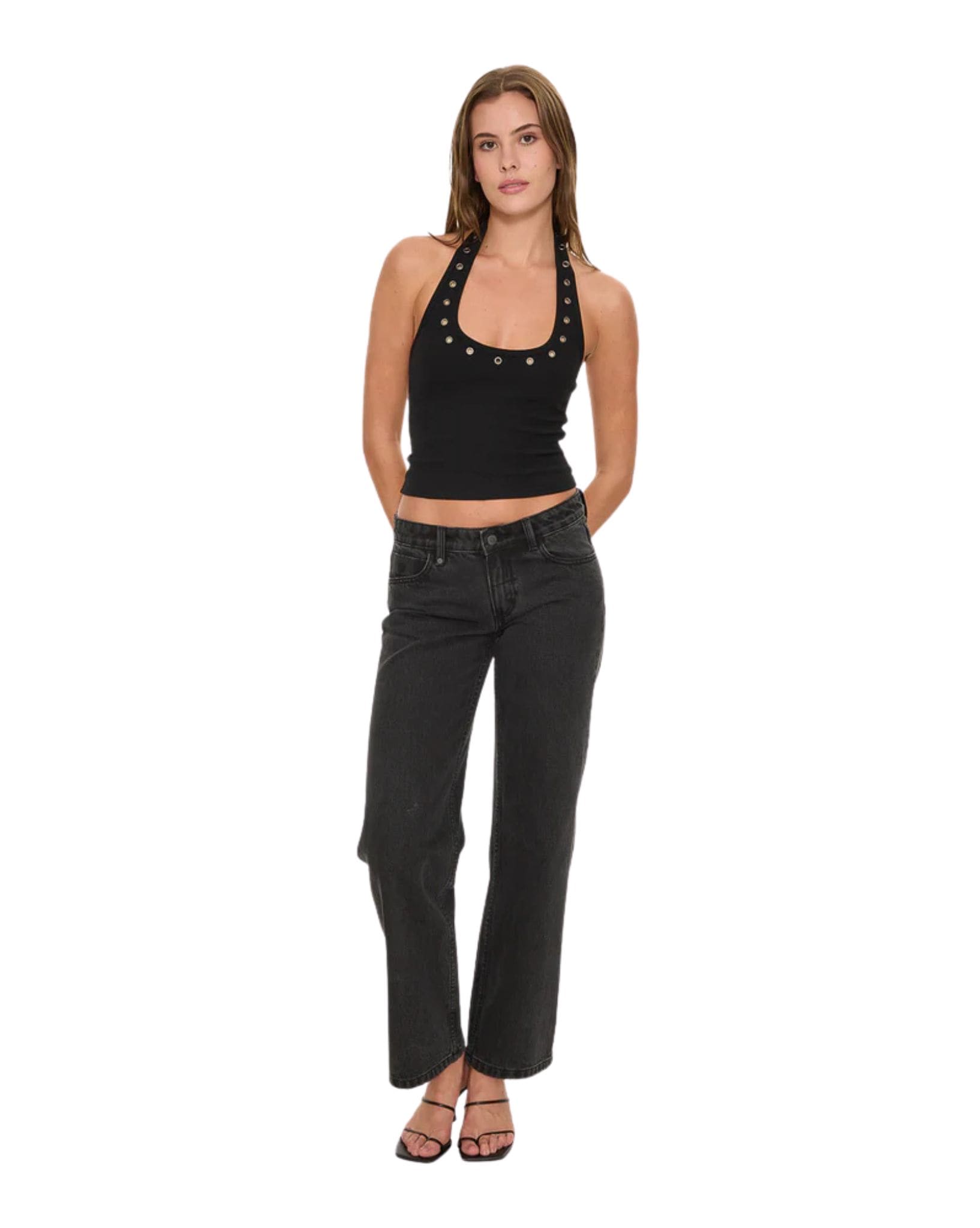 Thrills Living Easy Eyelet Halter Top