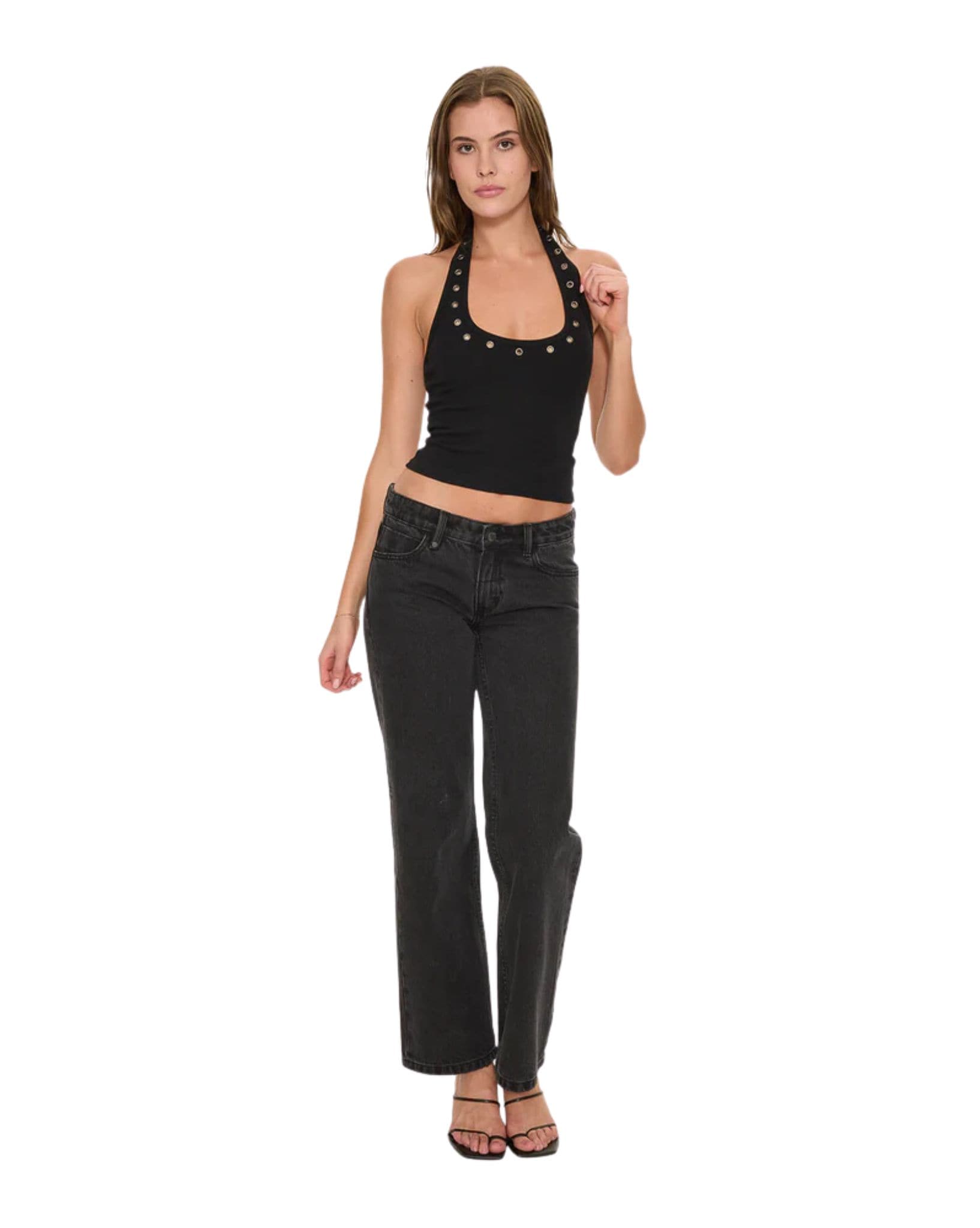 Thrills Living Easy Eyelet Halter Top