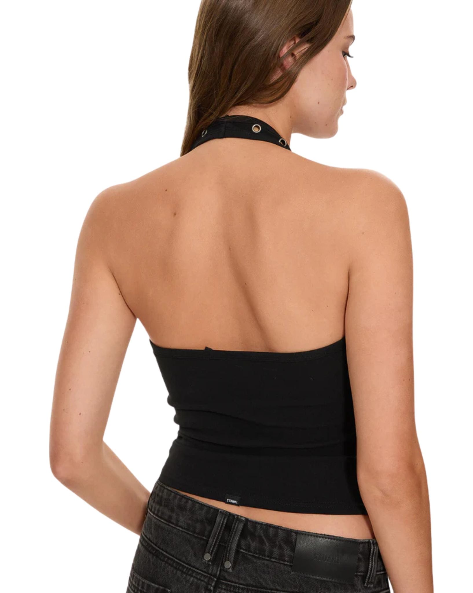 Thrills Living Easy Eyelet Halter Top