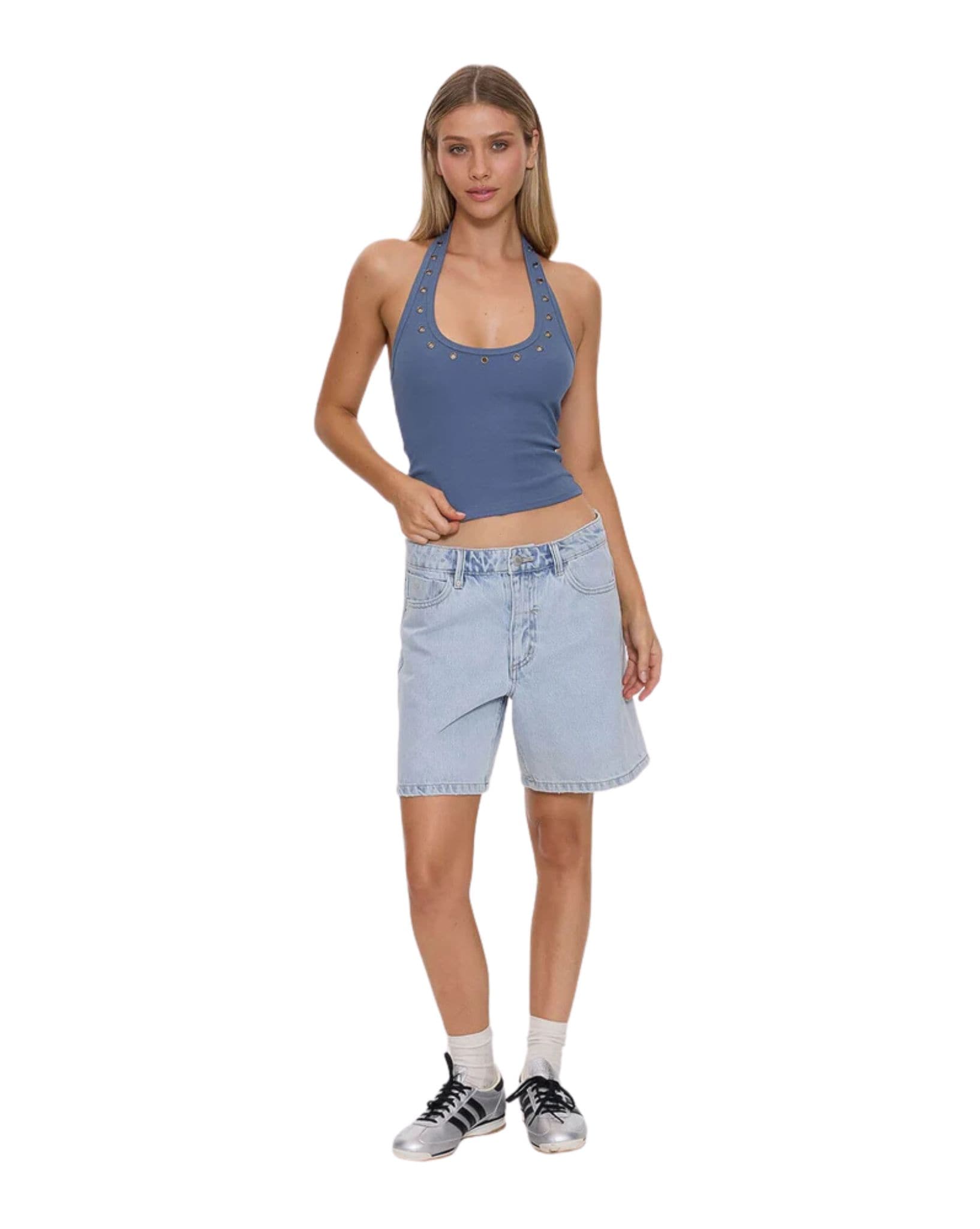 Thrills Living Easy Eyelet Halter Top