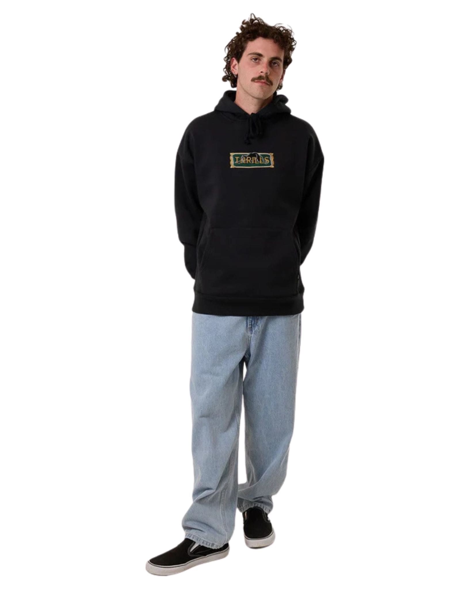 Thrills Mens Behind It All Slouch Pull On Hood