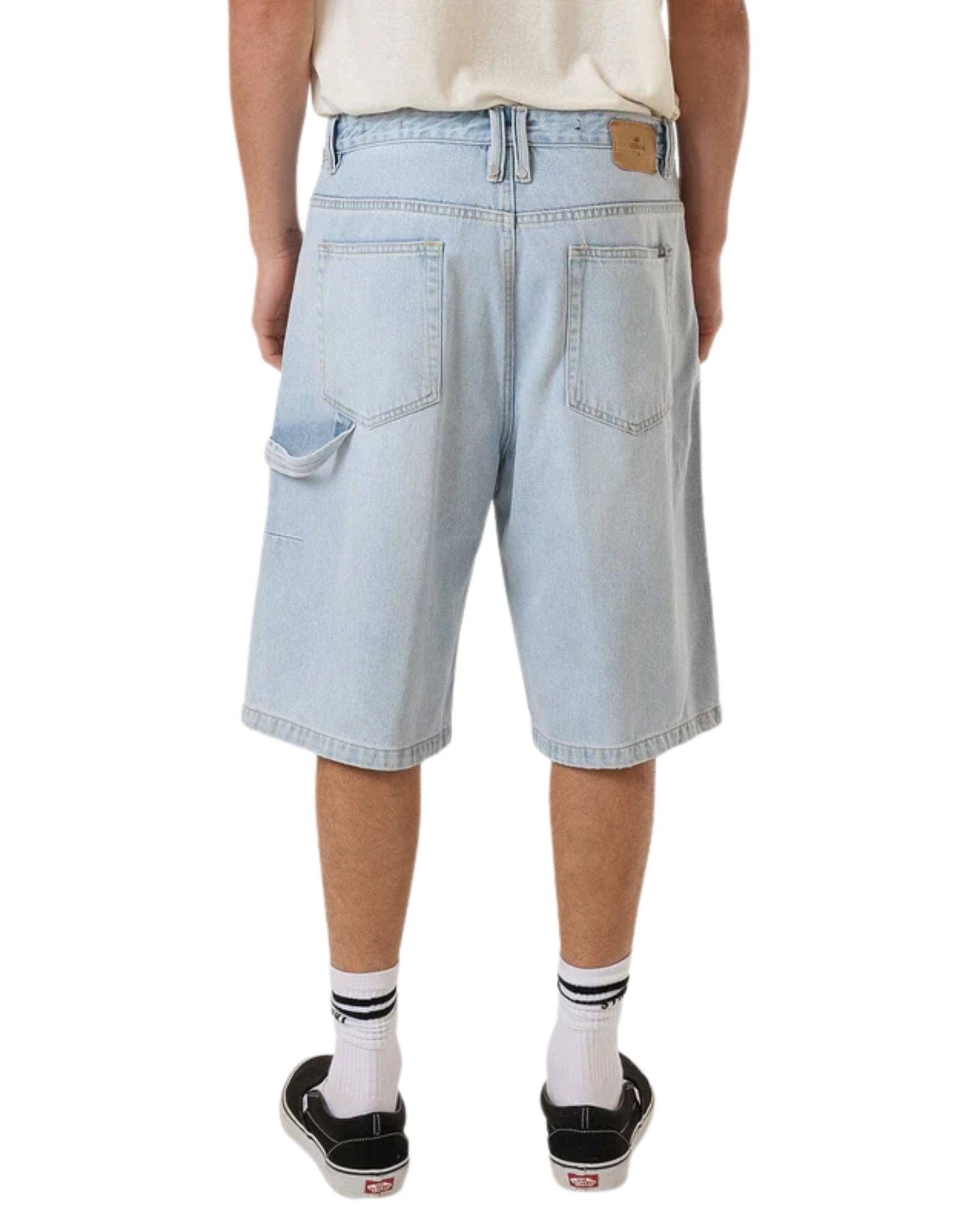 Thrills Mens Big Slacker Denim Short- Ether Blue