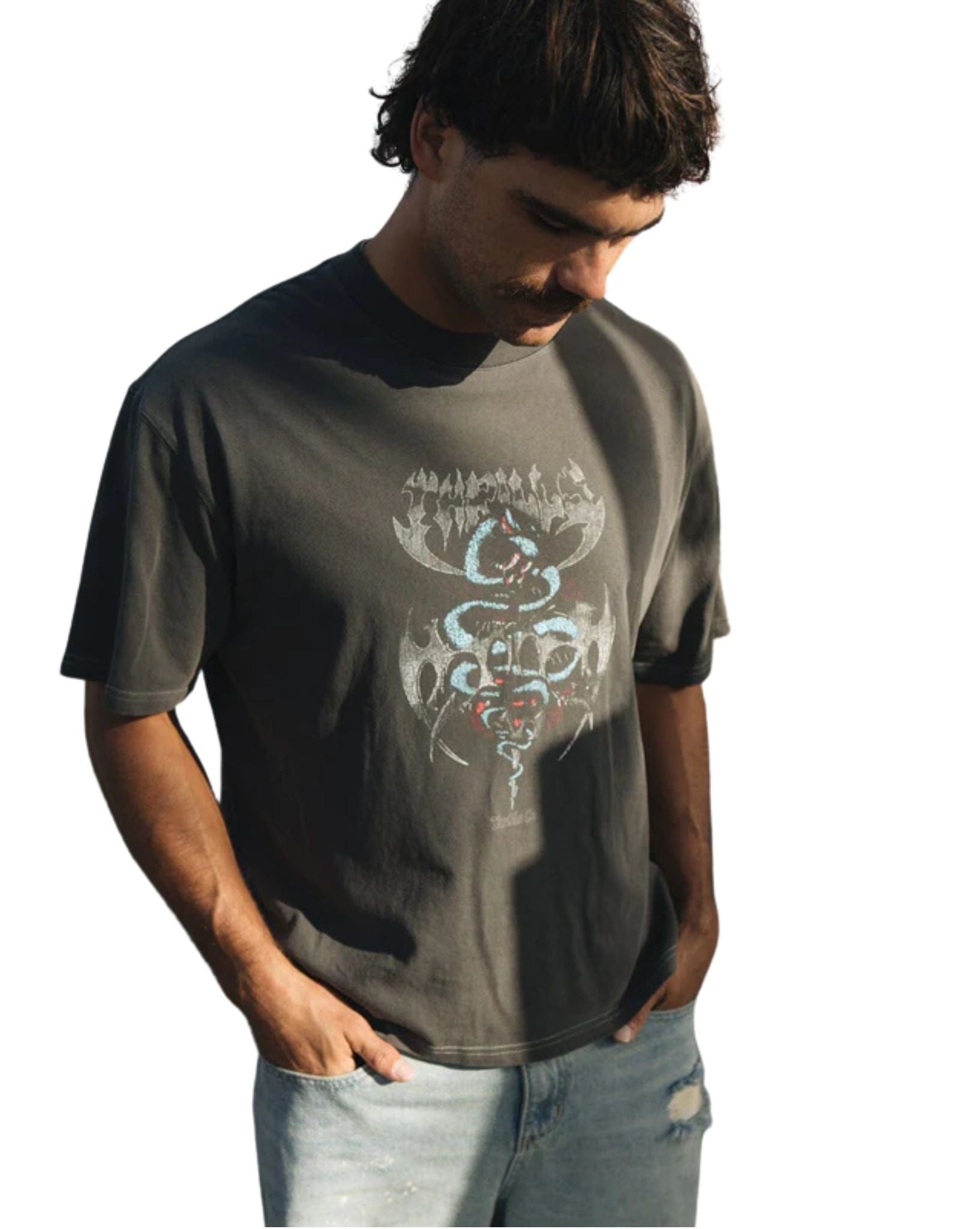 Thrills Mens Bitter End Box Fit Oversize Short Tee