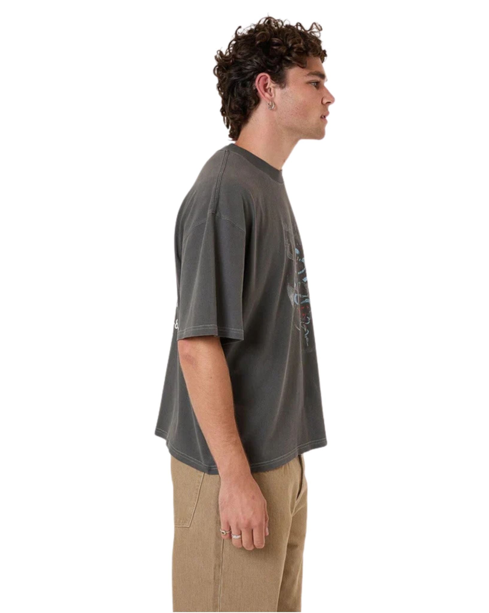 Thrills Mens Bitter End Box Fit Oversize Short Tee