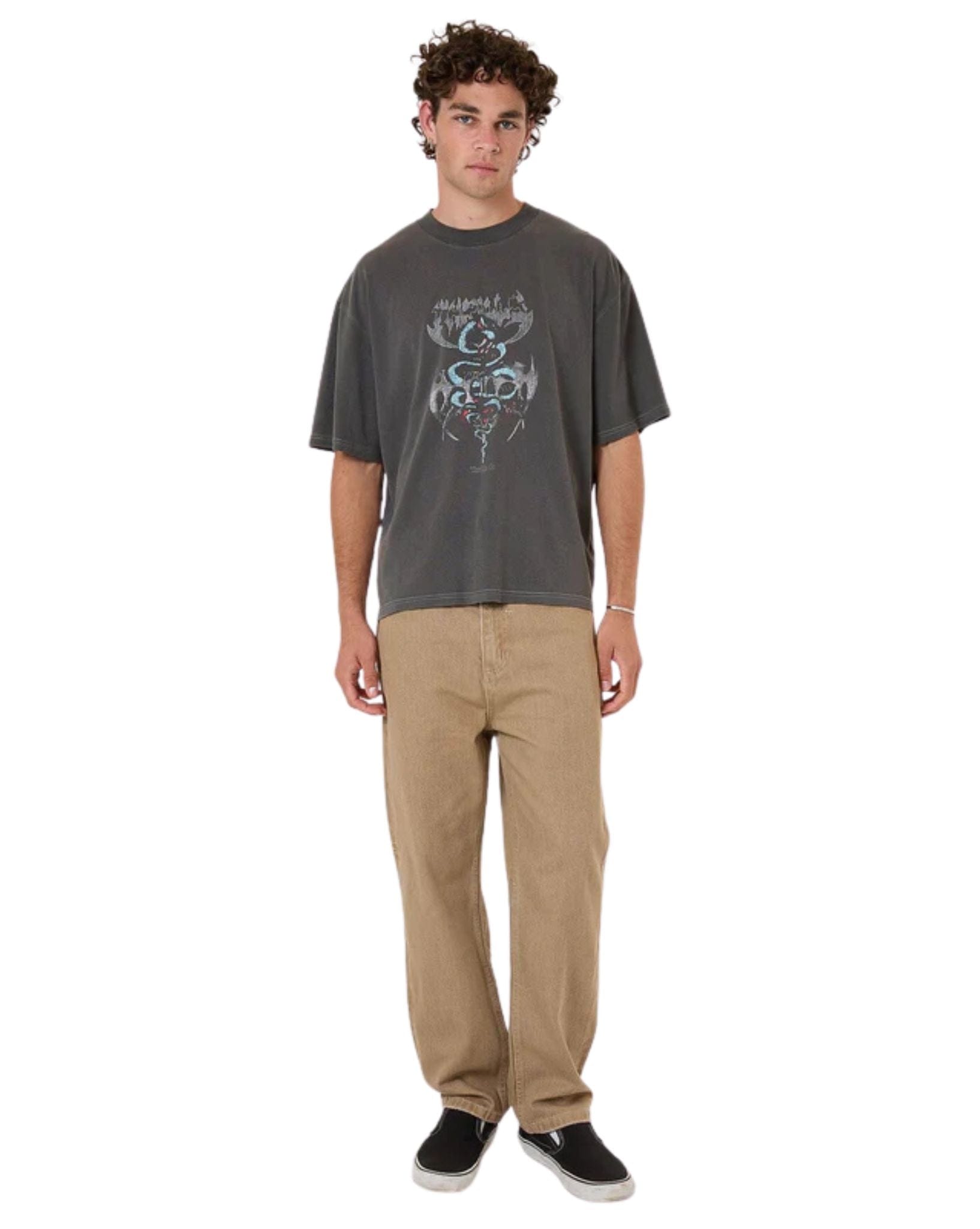 Thrills Mens Bitter End Box Fit Oversize Short Tee