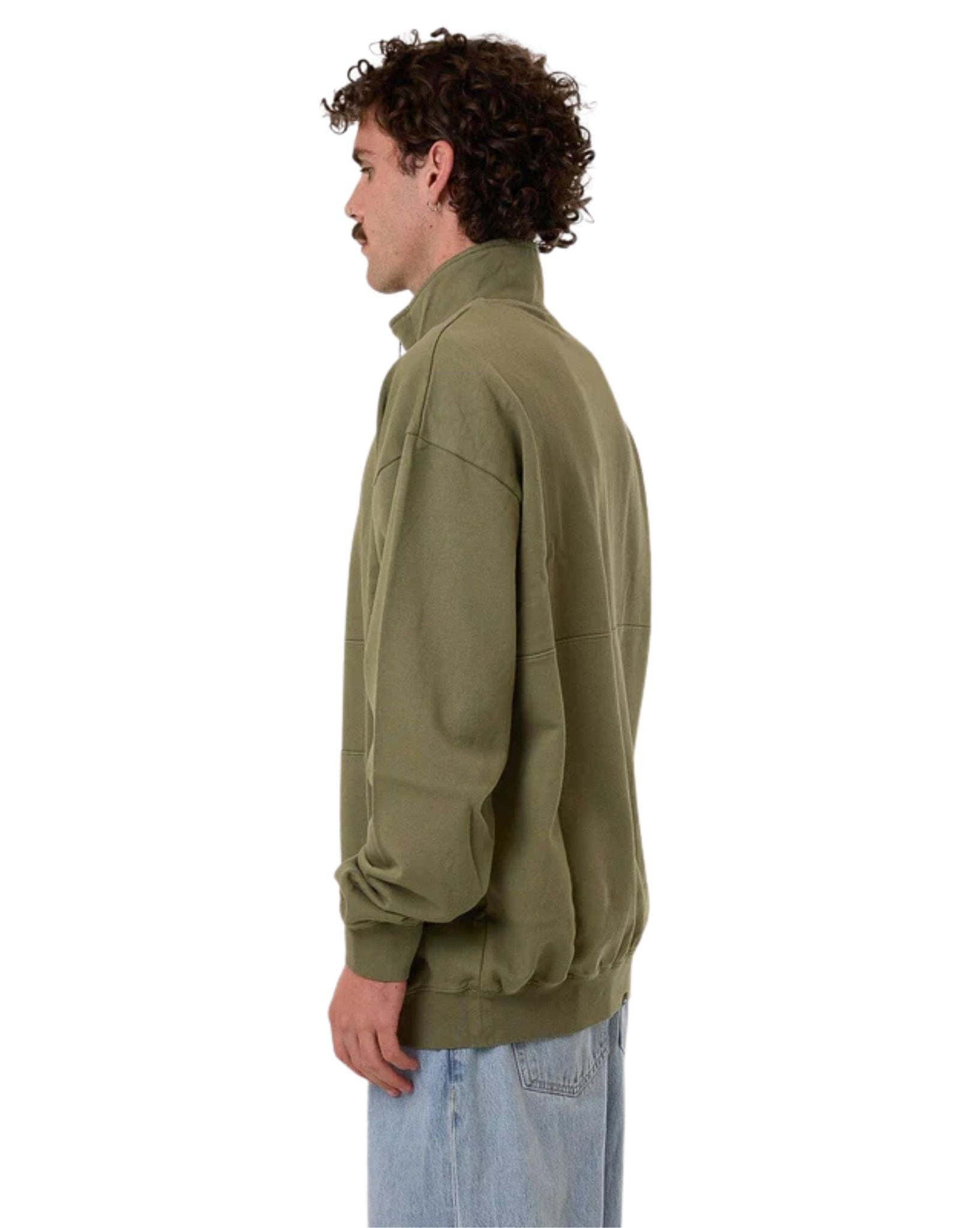 Thrills Mens Born to Fly Quarter Zip Fleece
