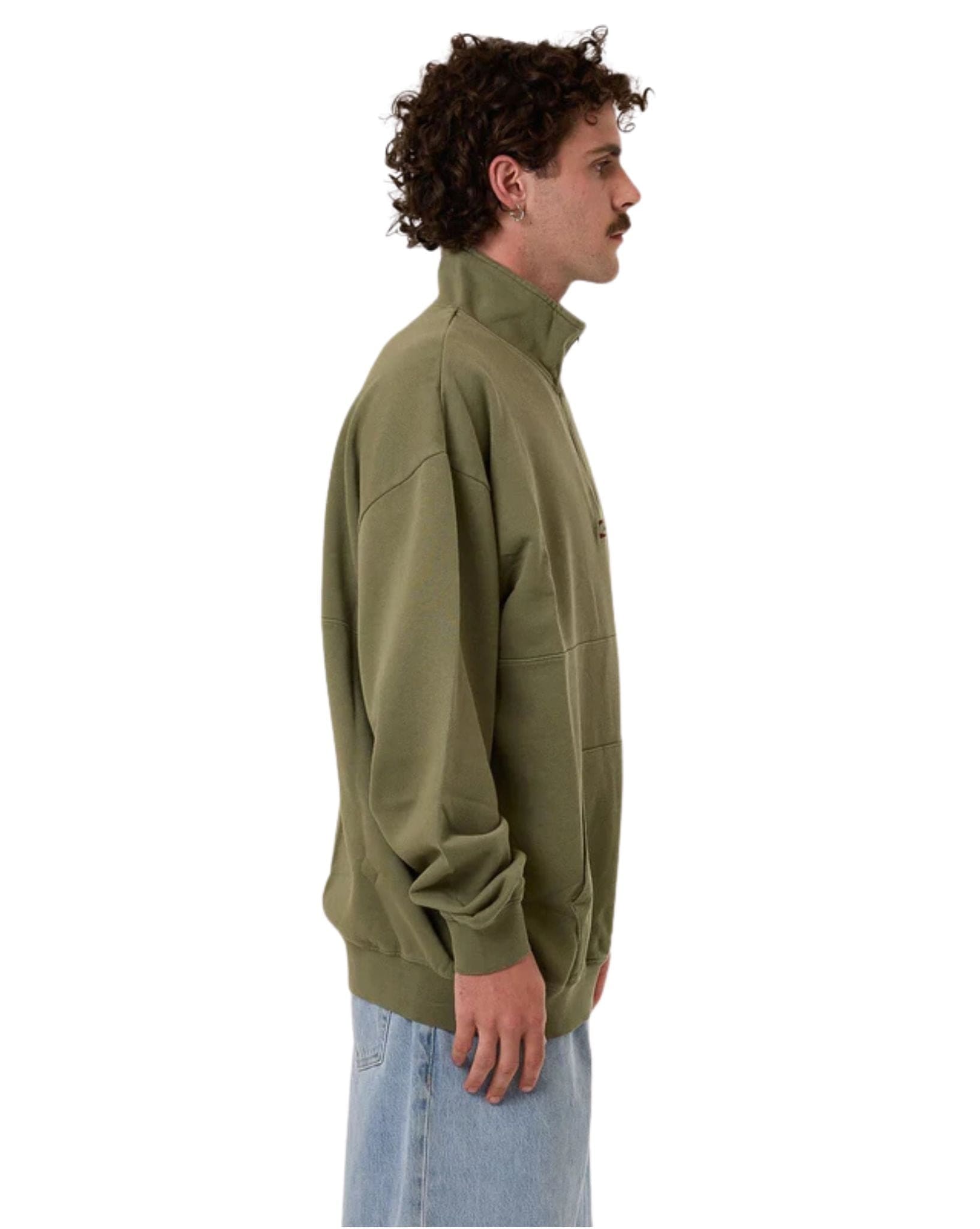 Thrills Mens Born to Fly Quarter Zip Fleece