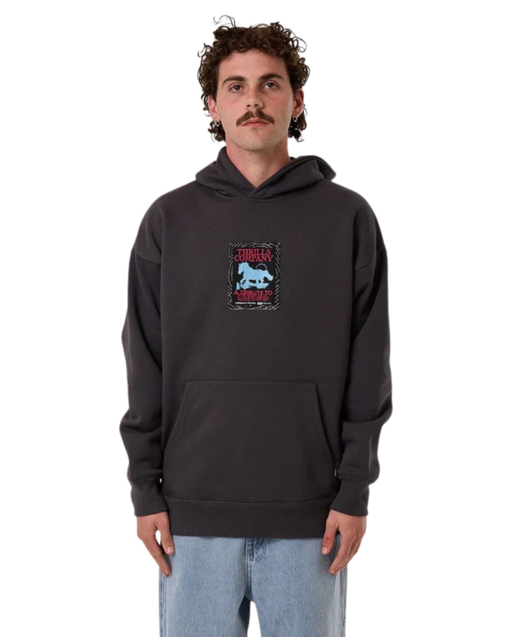Thrills Mens Chain Of Formation Slouch Pull On Hood