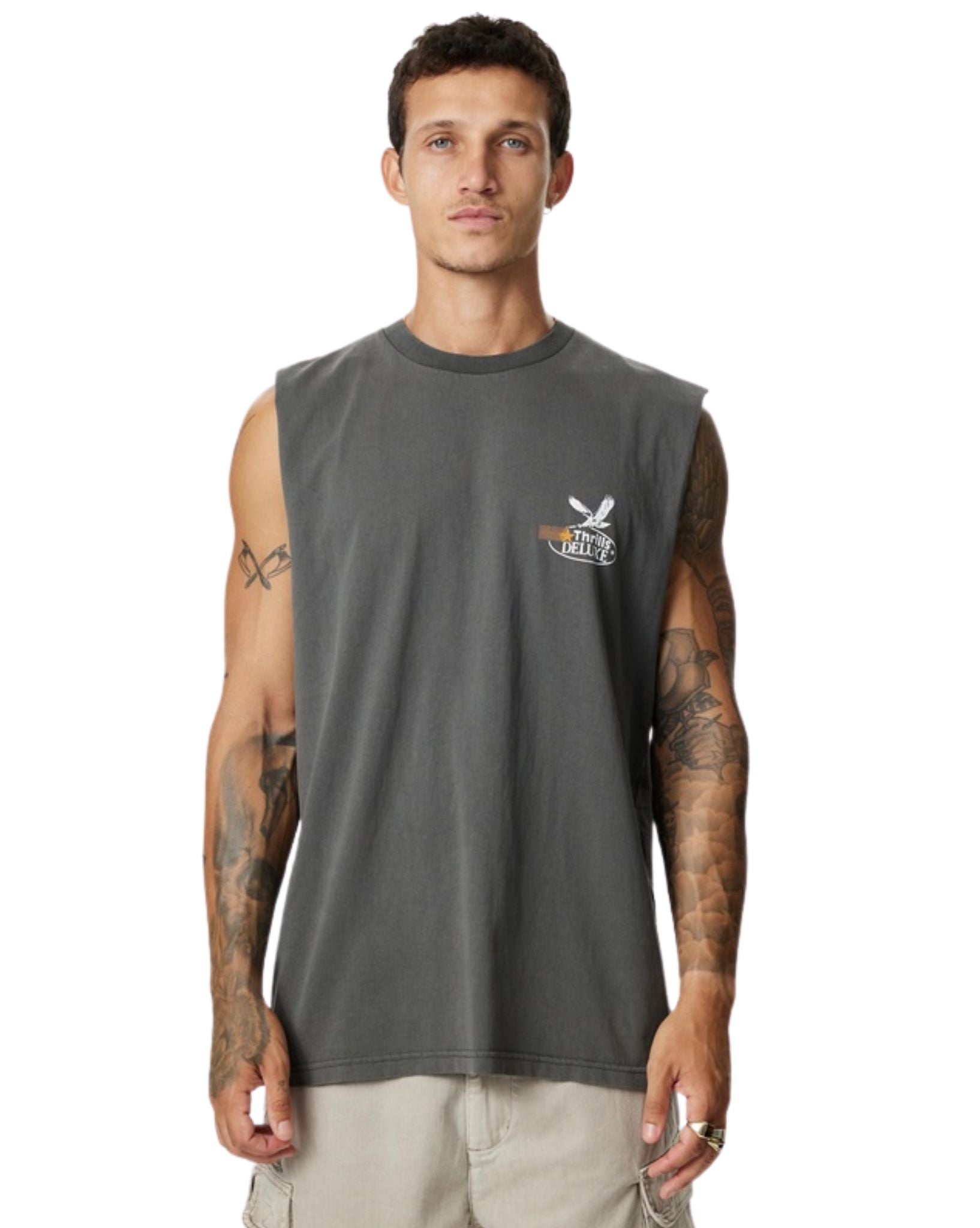 Thrills Mens Deluxe Merch Fit Muscle Tee