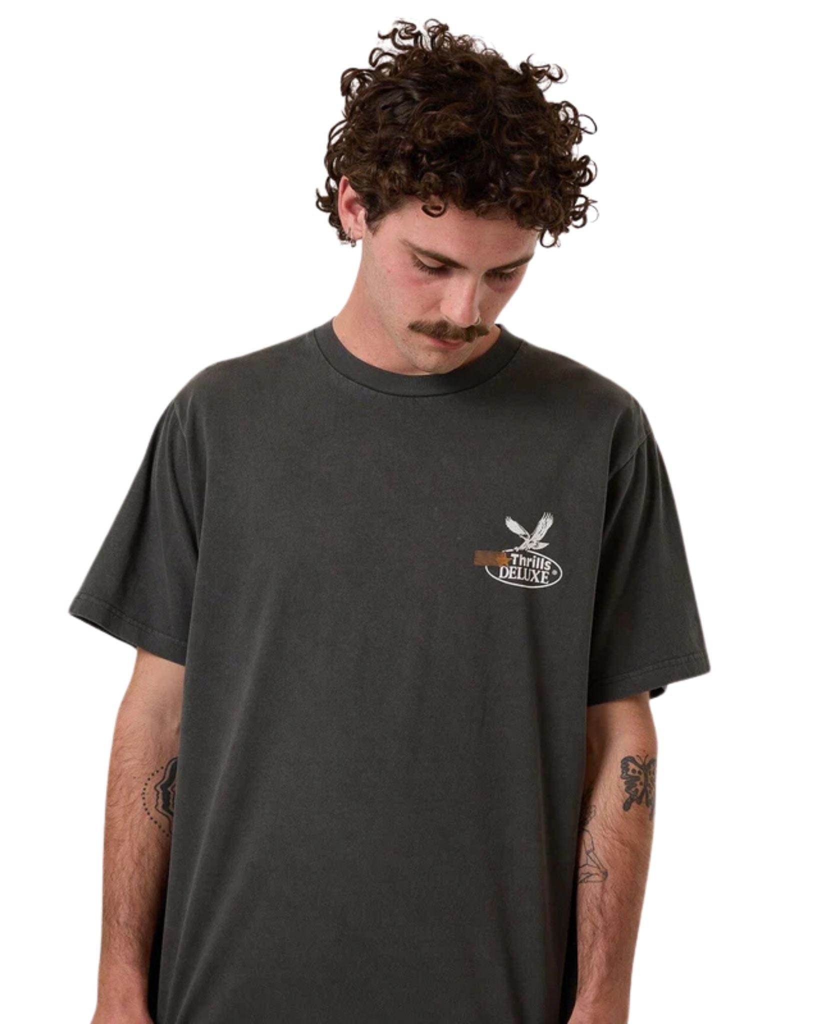 Thrills Mens Deluxe Merch Fit Tee - Merch Black