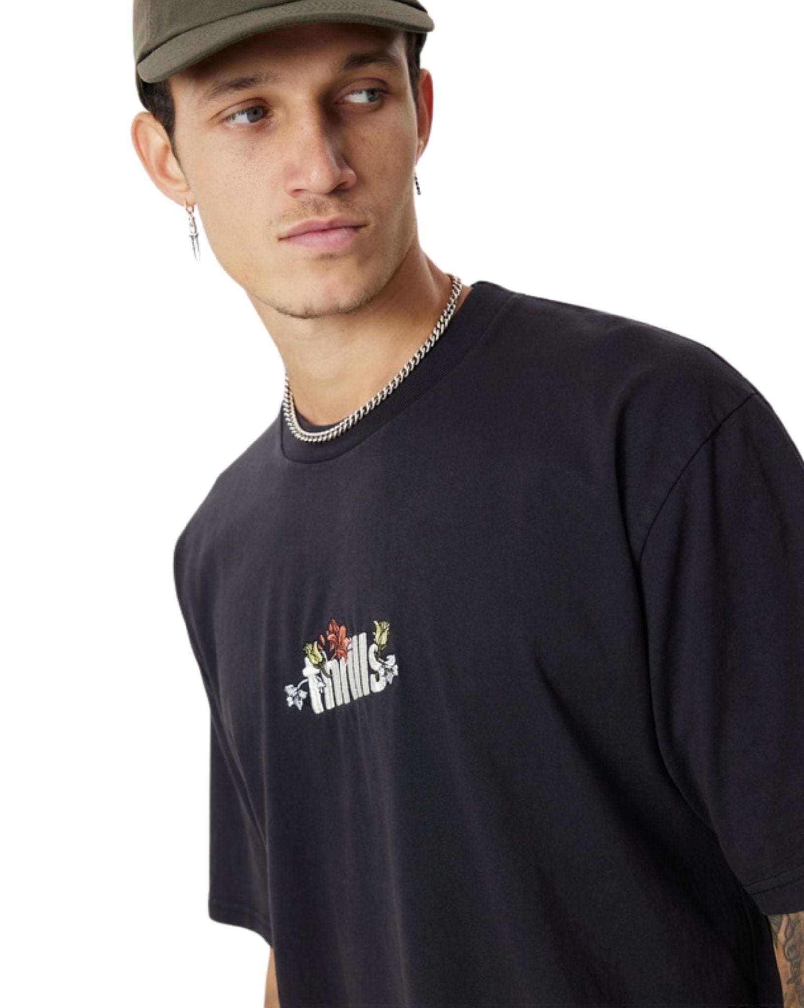 Thrills Mens Natural Thrills Oversize Fit Tee - Black