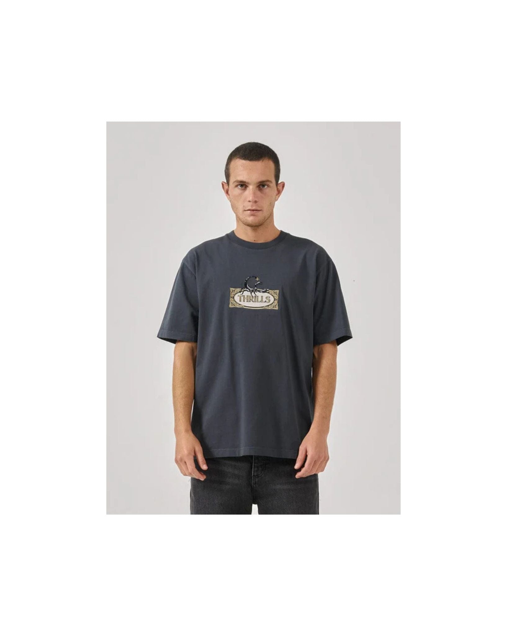 Thrills Mens Never Stop Merch Fit Muscle Tee