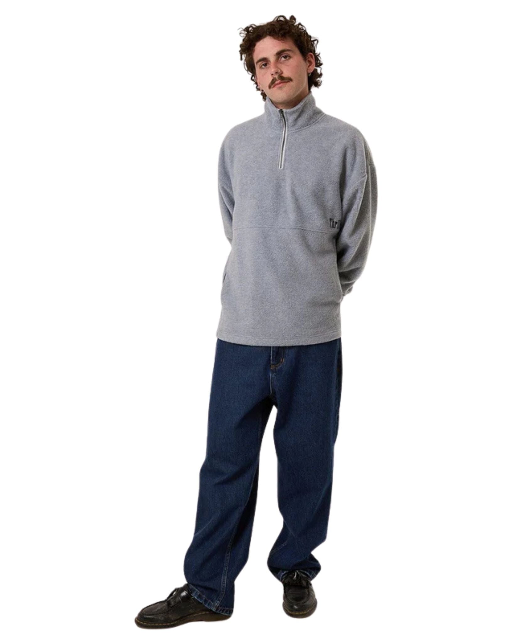 Thrills Mens On The Range Quarter Zip Polar Fleece