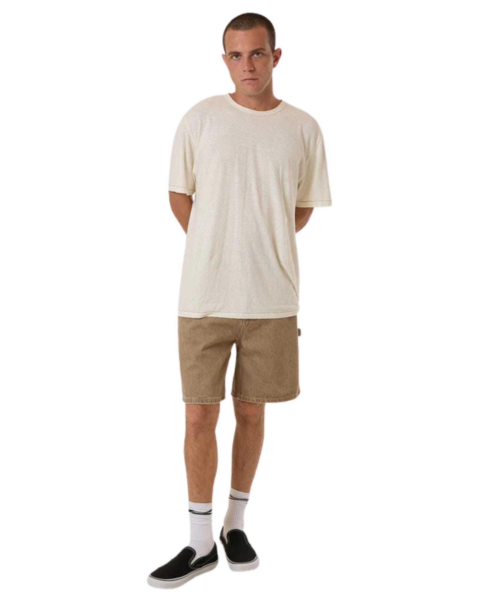 Thrills Mens Slacker Denim Short- Breen Stonewash