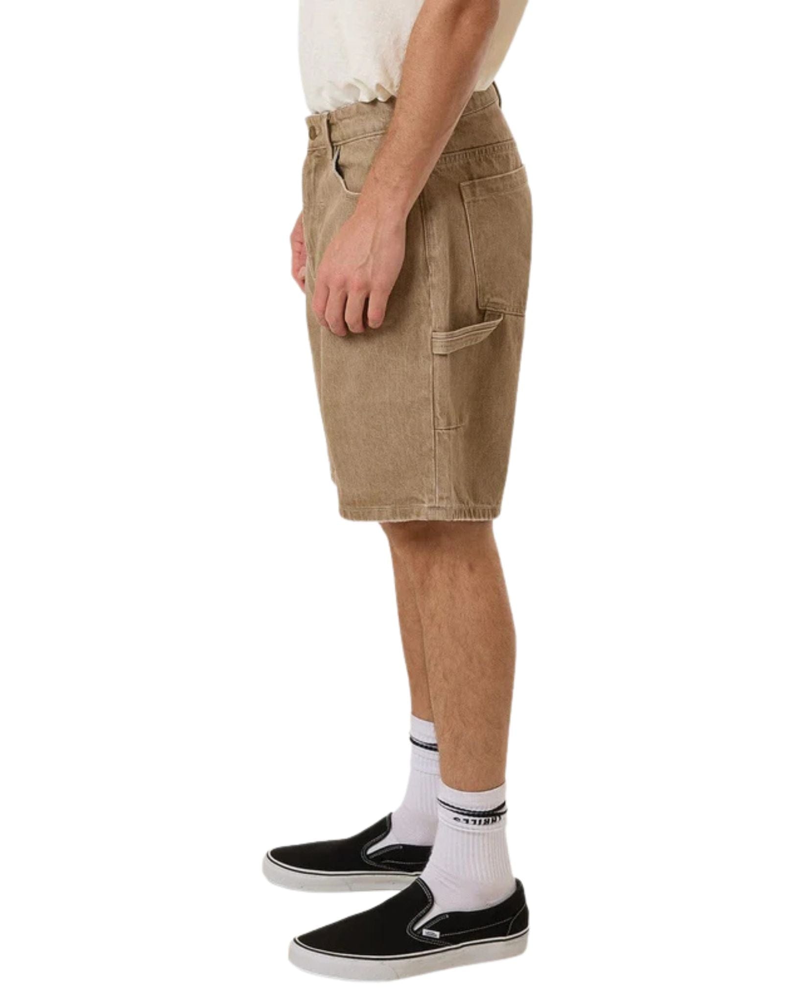 Thrills Mens Slacker Denim Short- Breen Stonewash