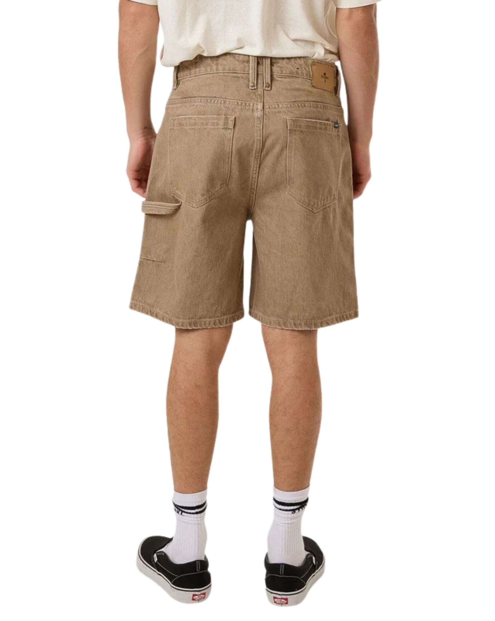 Thrills Mens Slacker Denim Short- Breen Stonewash