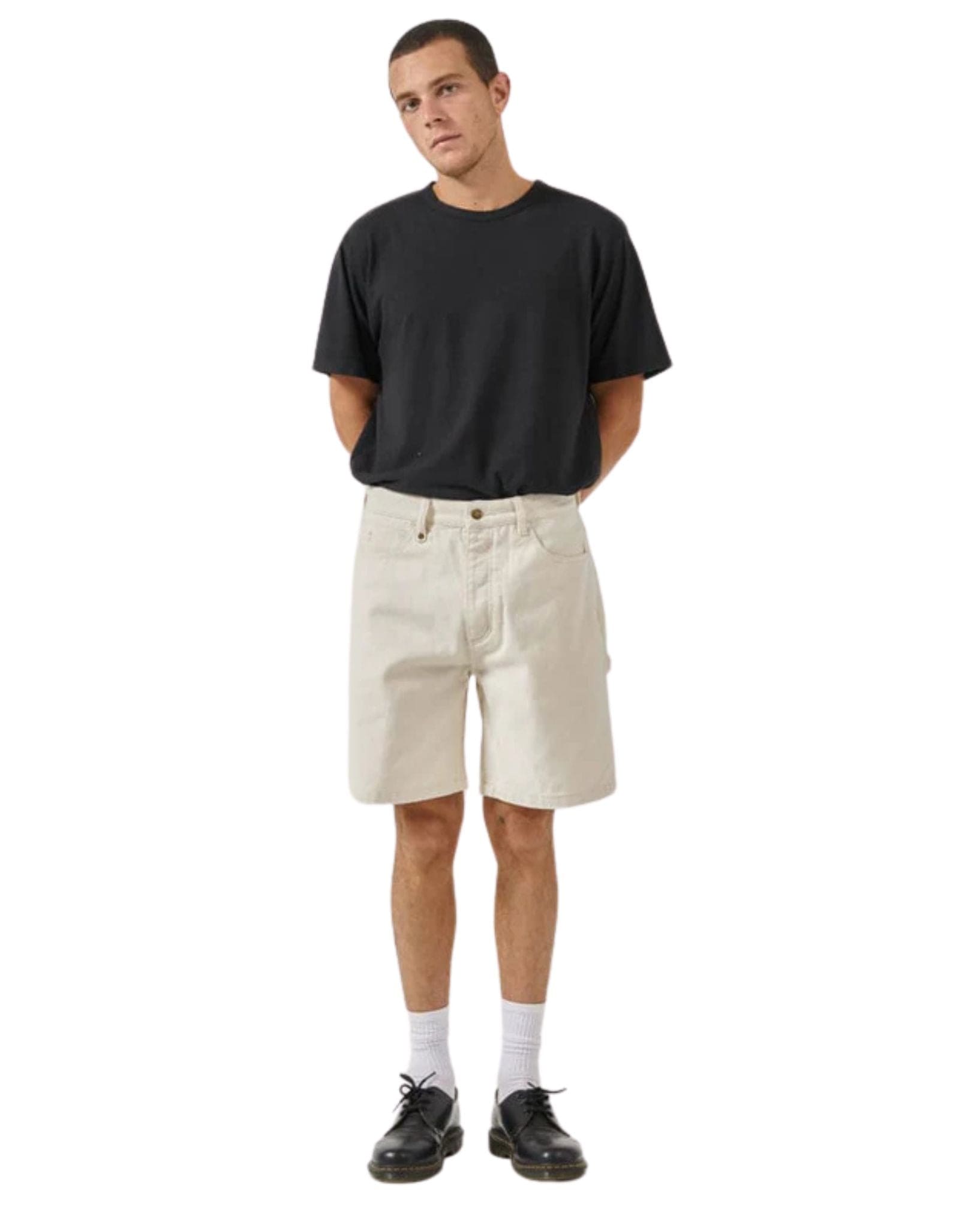 Thrills Mens Slacker Denim Short - Heritage White