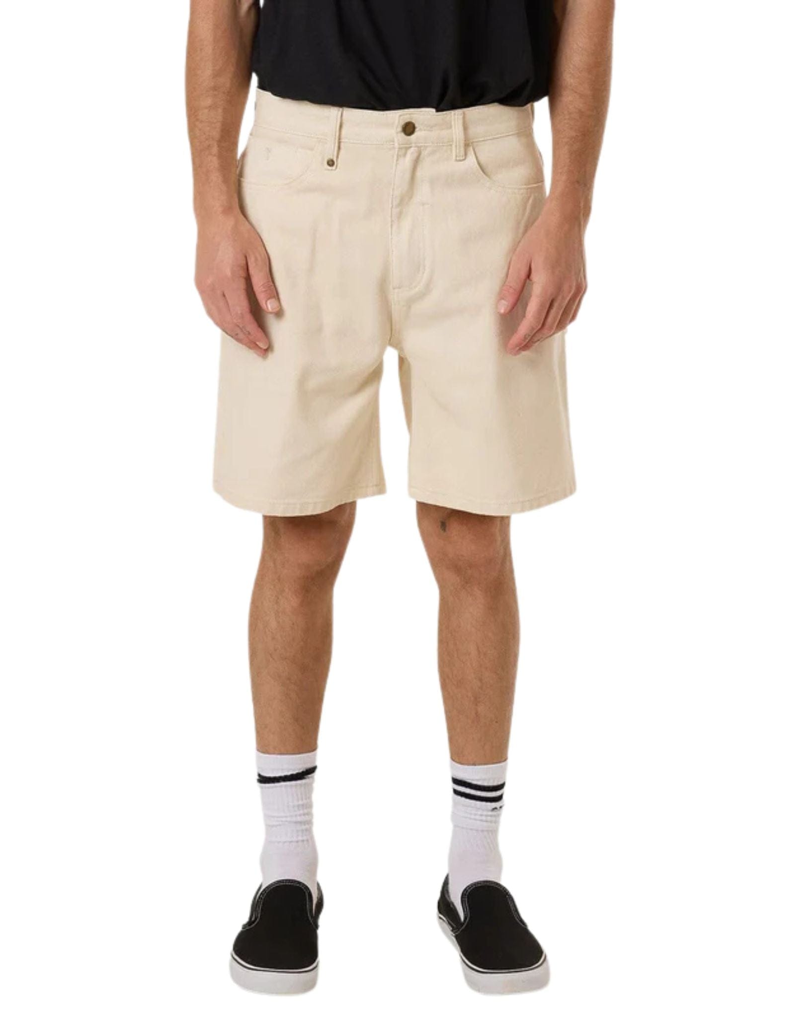 Thrills Mens Slacker Denim Short - Heritage White