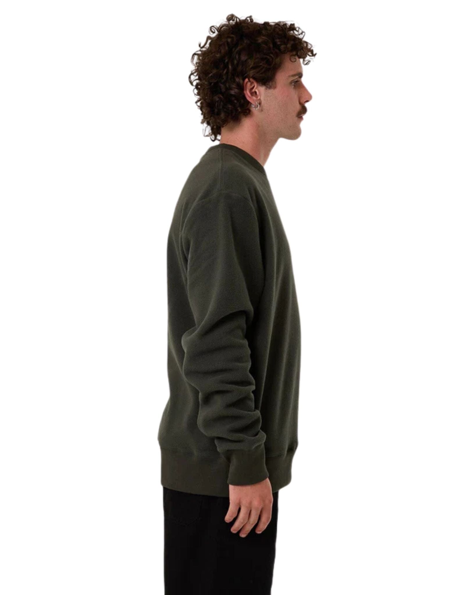 Thrills Mens Solace Of Nature Oversize Polar Fleece Crew