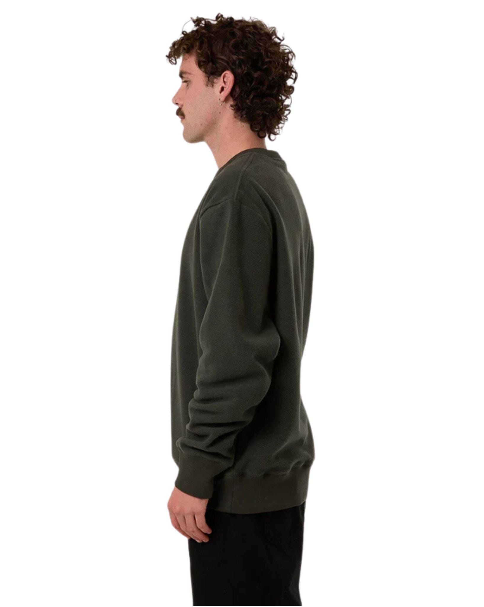 Thrills Mens Solace Of Nature Oversize Polar Fleece Crew