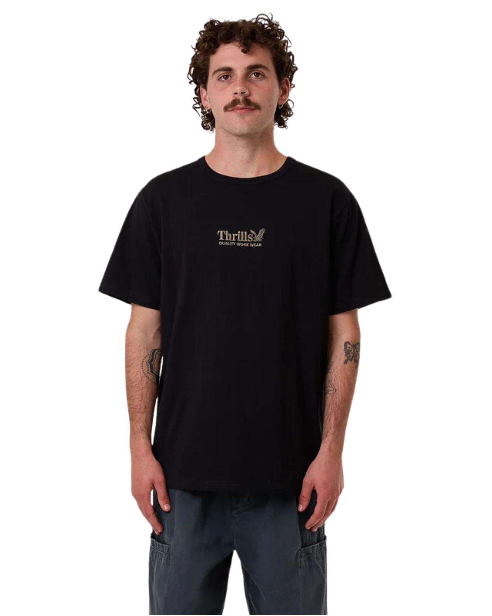 Thrills Mens Thrills Workwear Embro Merch Fit Tee