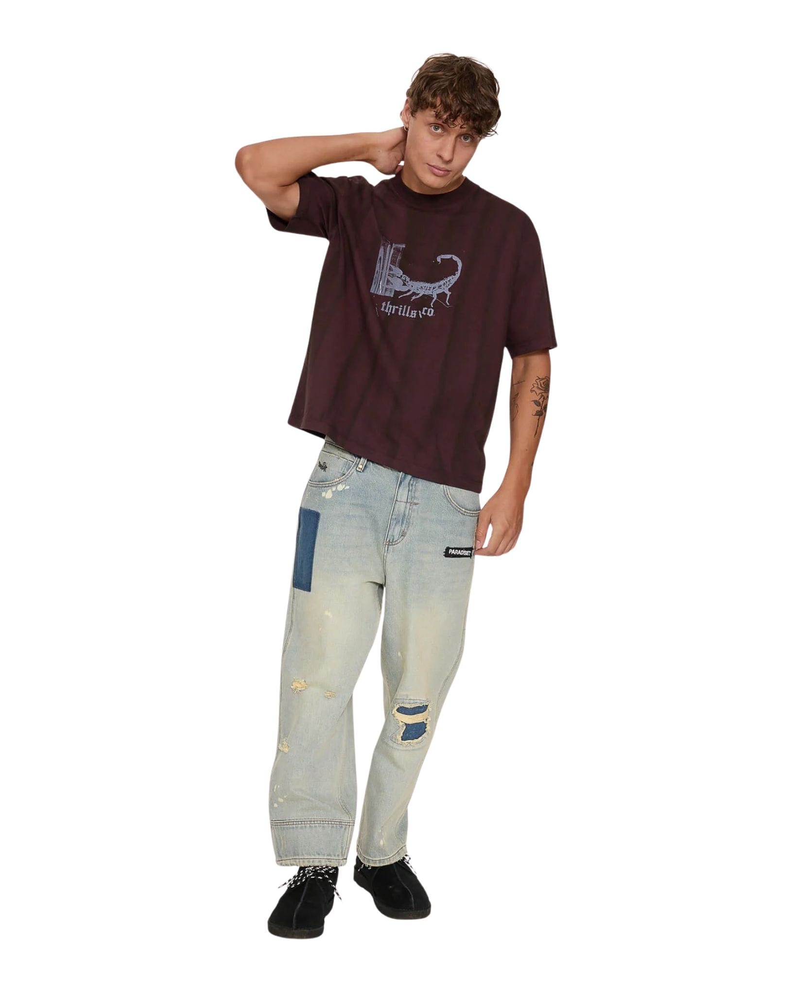 Thrills New Delusions Box Crop Oversize Tee