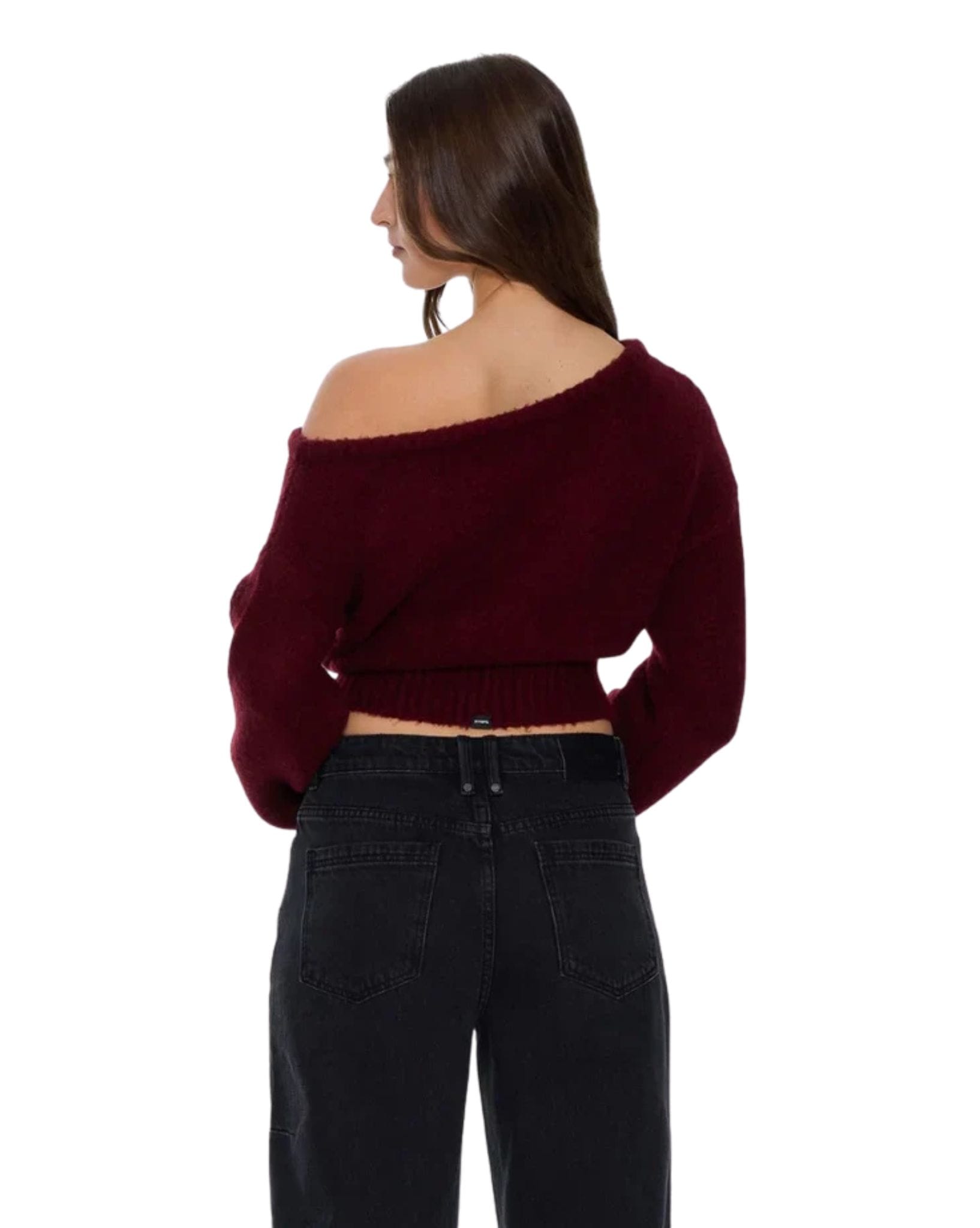 Thrills Oslo Cold Shoulder Knit Sweater