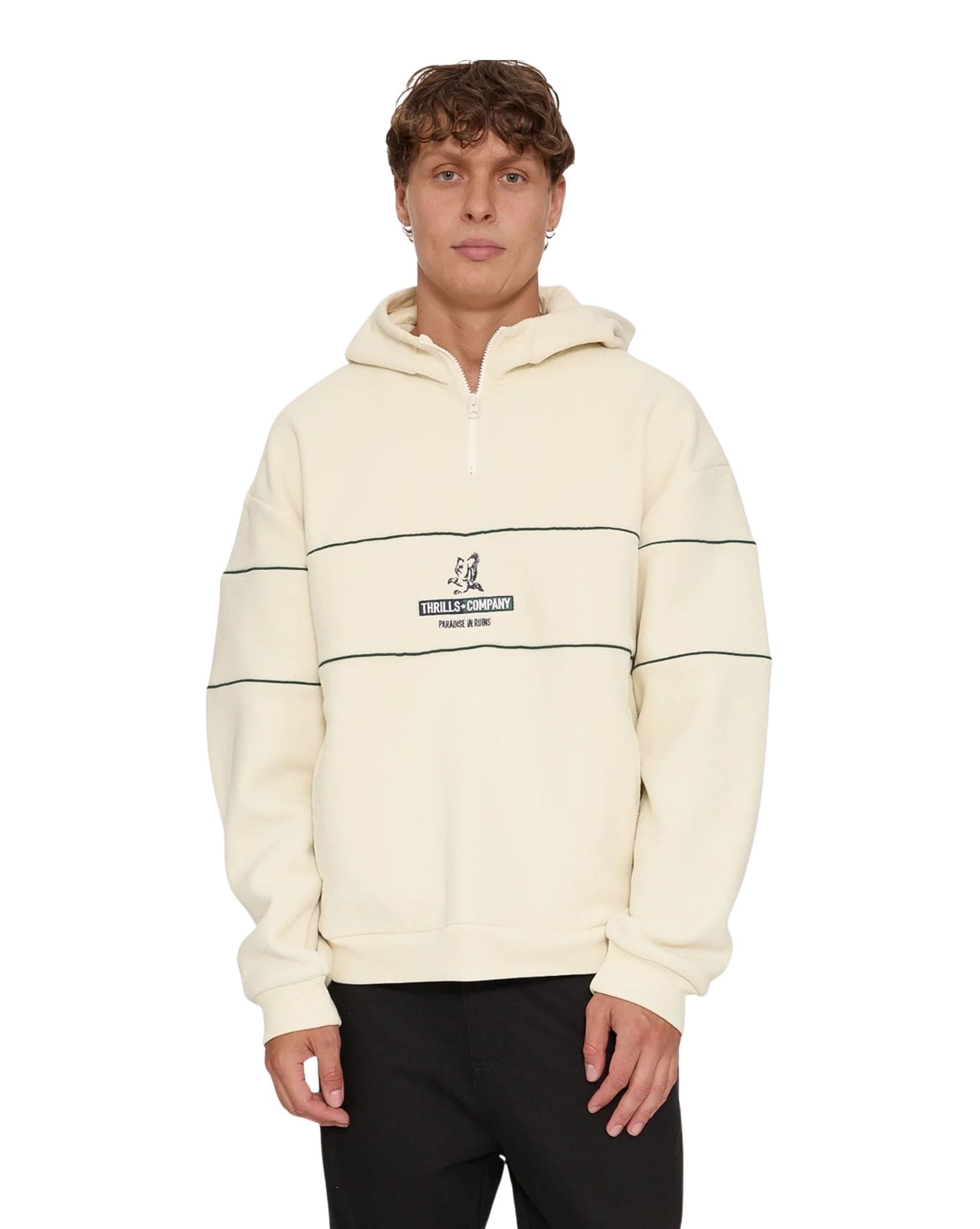 Thrills Risen Quarter Zip Hood Fleece