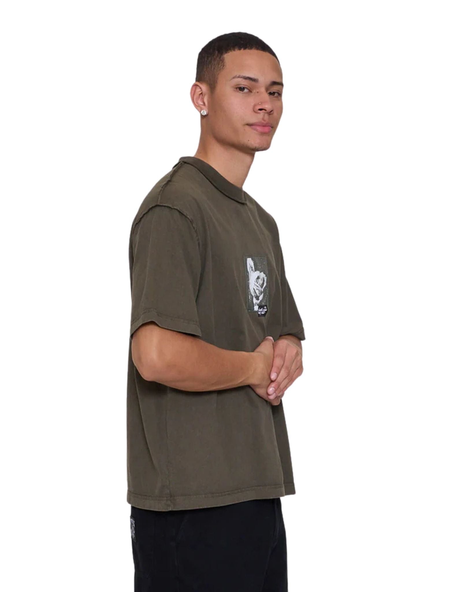 Thrills Rose Brigade Box Fit Oversize Cropped Tee