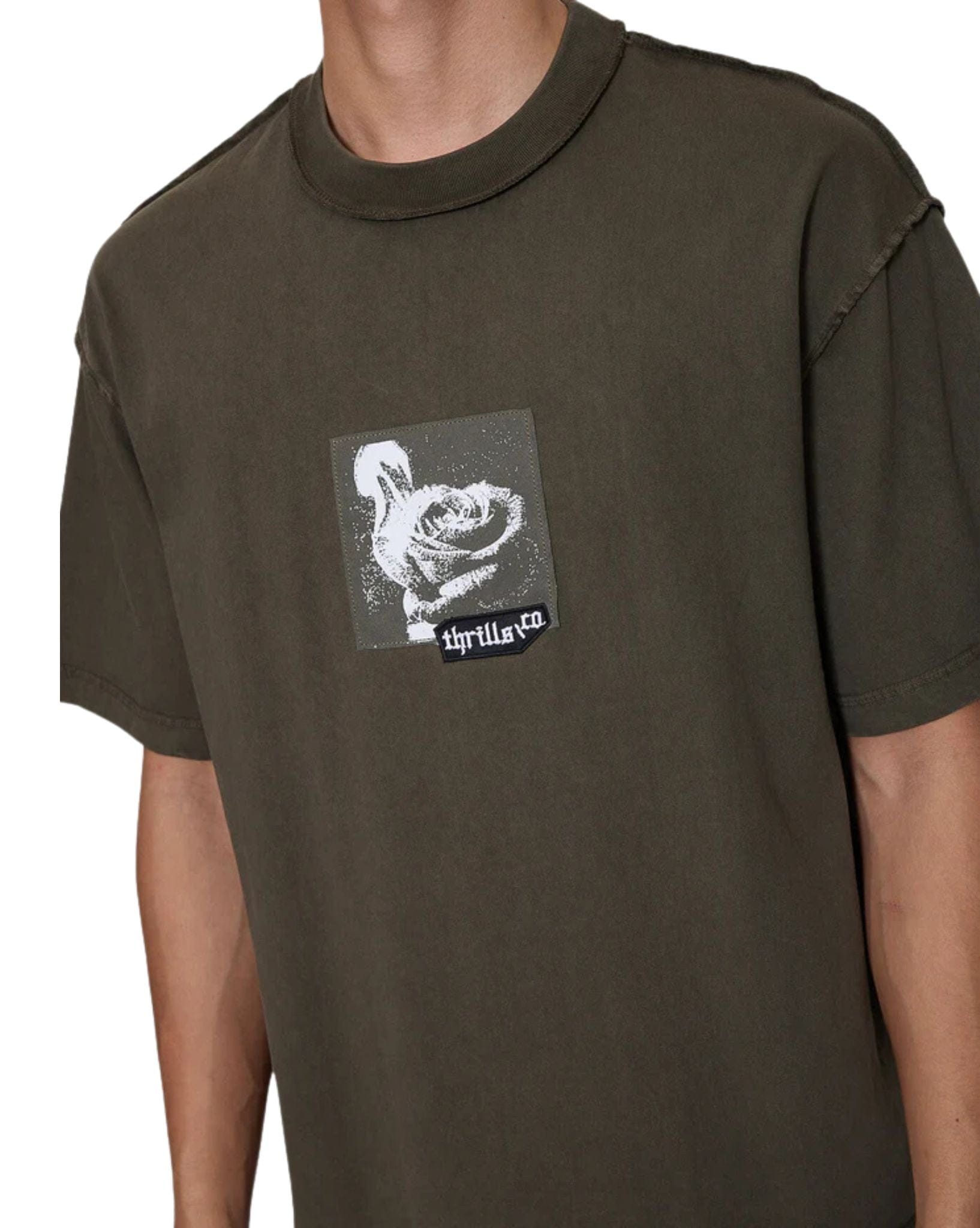 Thrills Rose Brigade Box Fit Oversize Cropped Tee