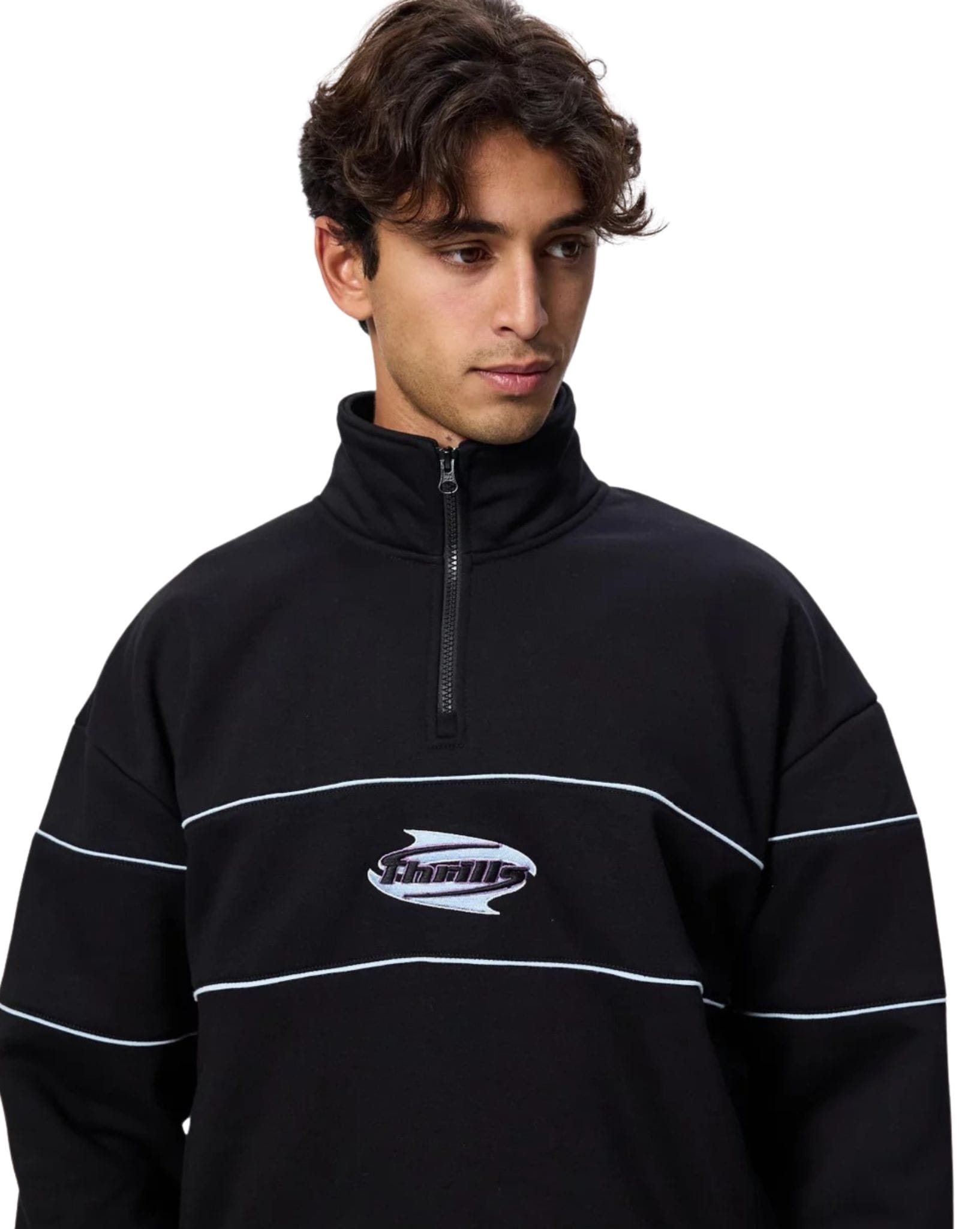 Thrills Split Decisions Quarter Zip Fleece