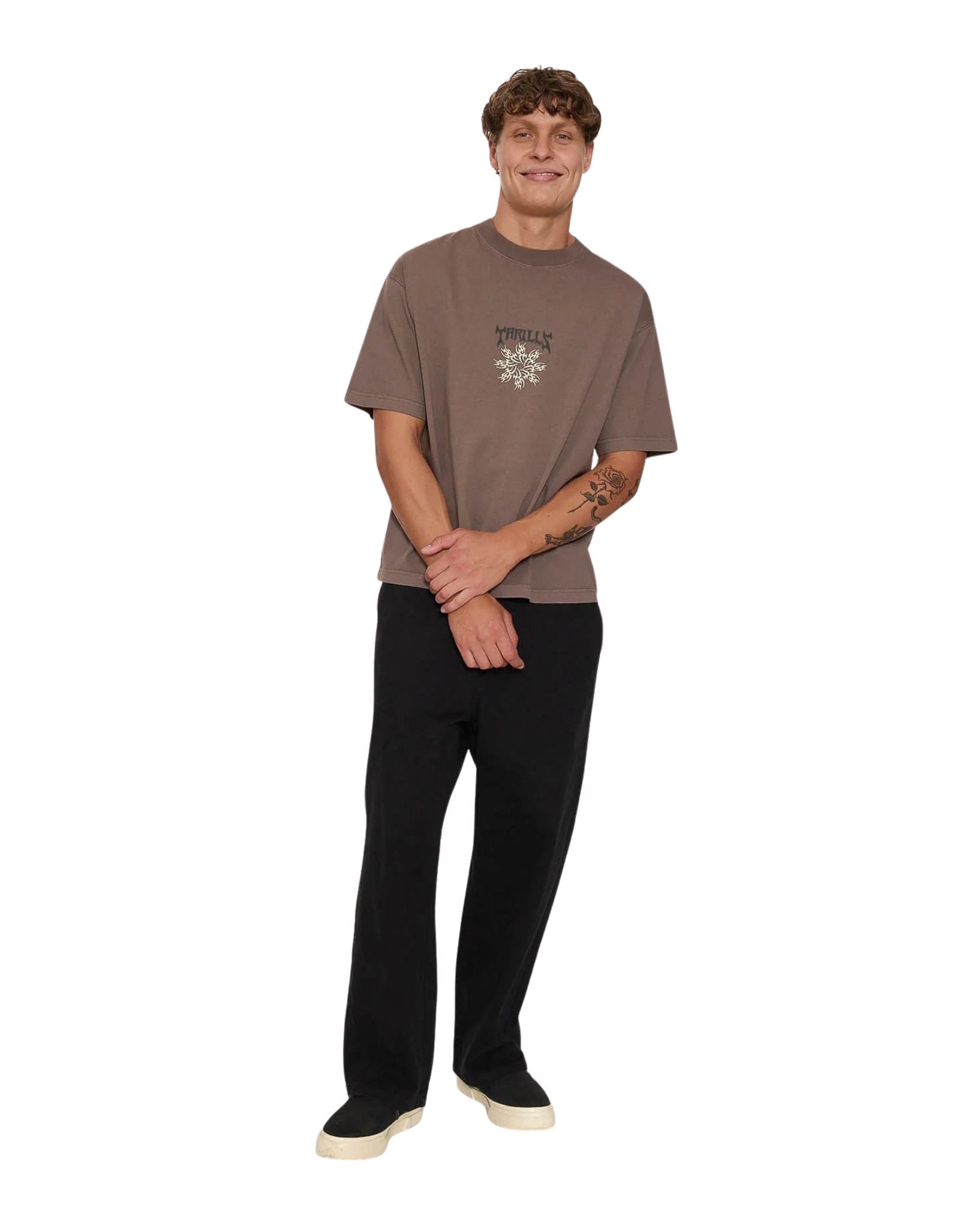 Thrills Stagger Oversize Box Crop Tee