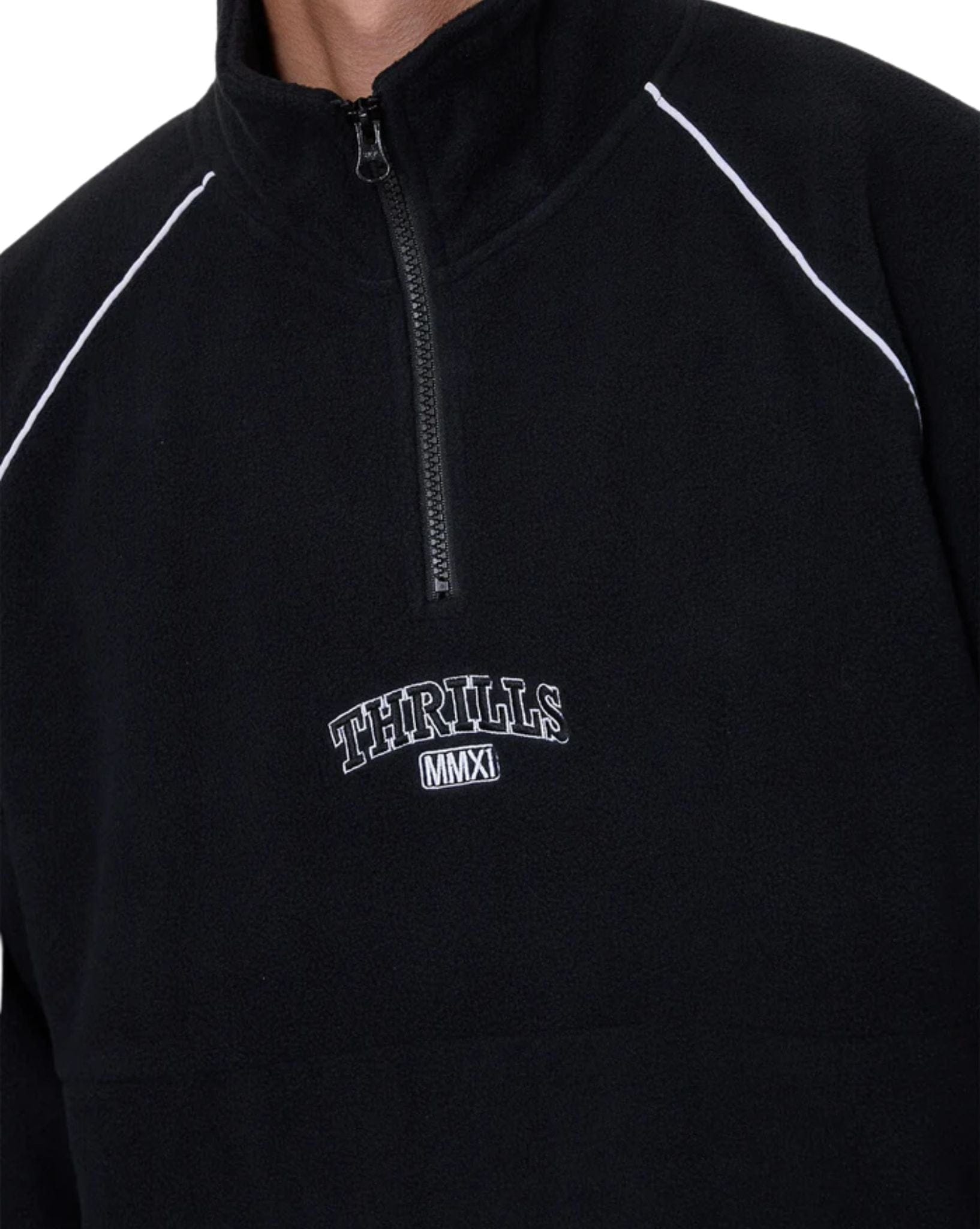 Thrills Thrill Of Victory Raglan Quarter Zip Polar Fleece