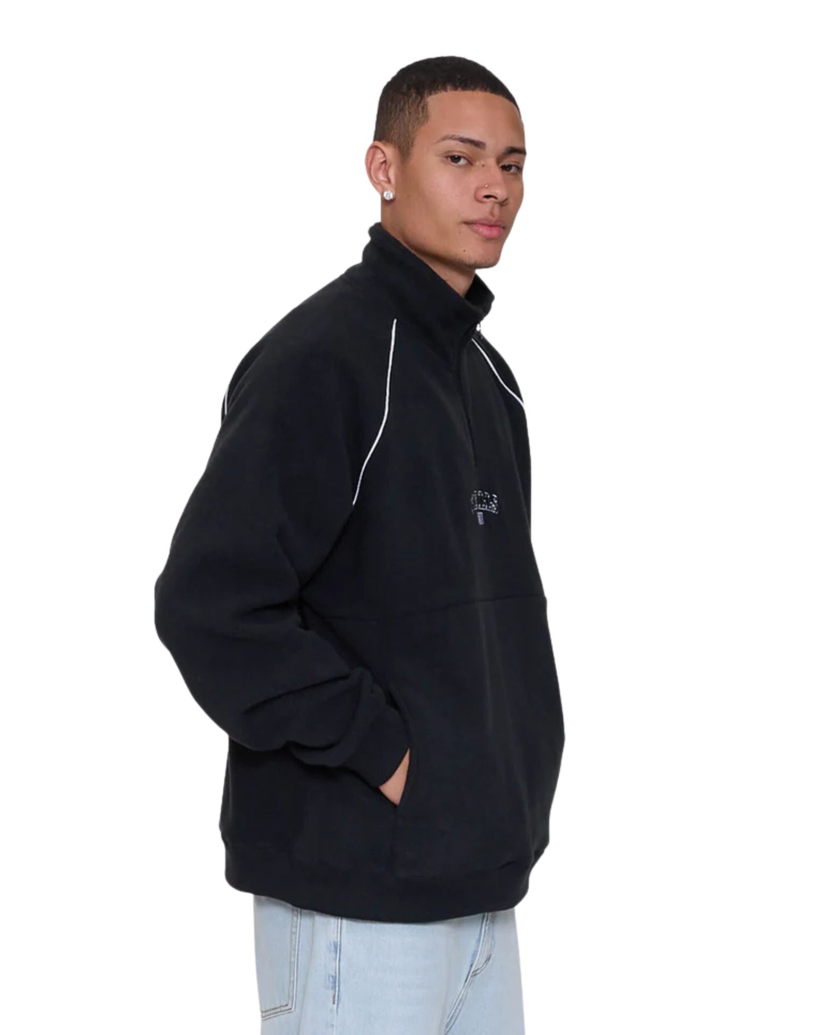 Thrills Thrill Of Victory Raglan Quarter Zip Polar Fleece