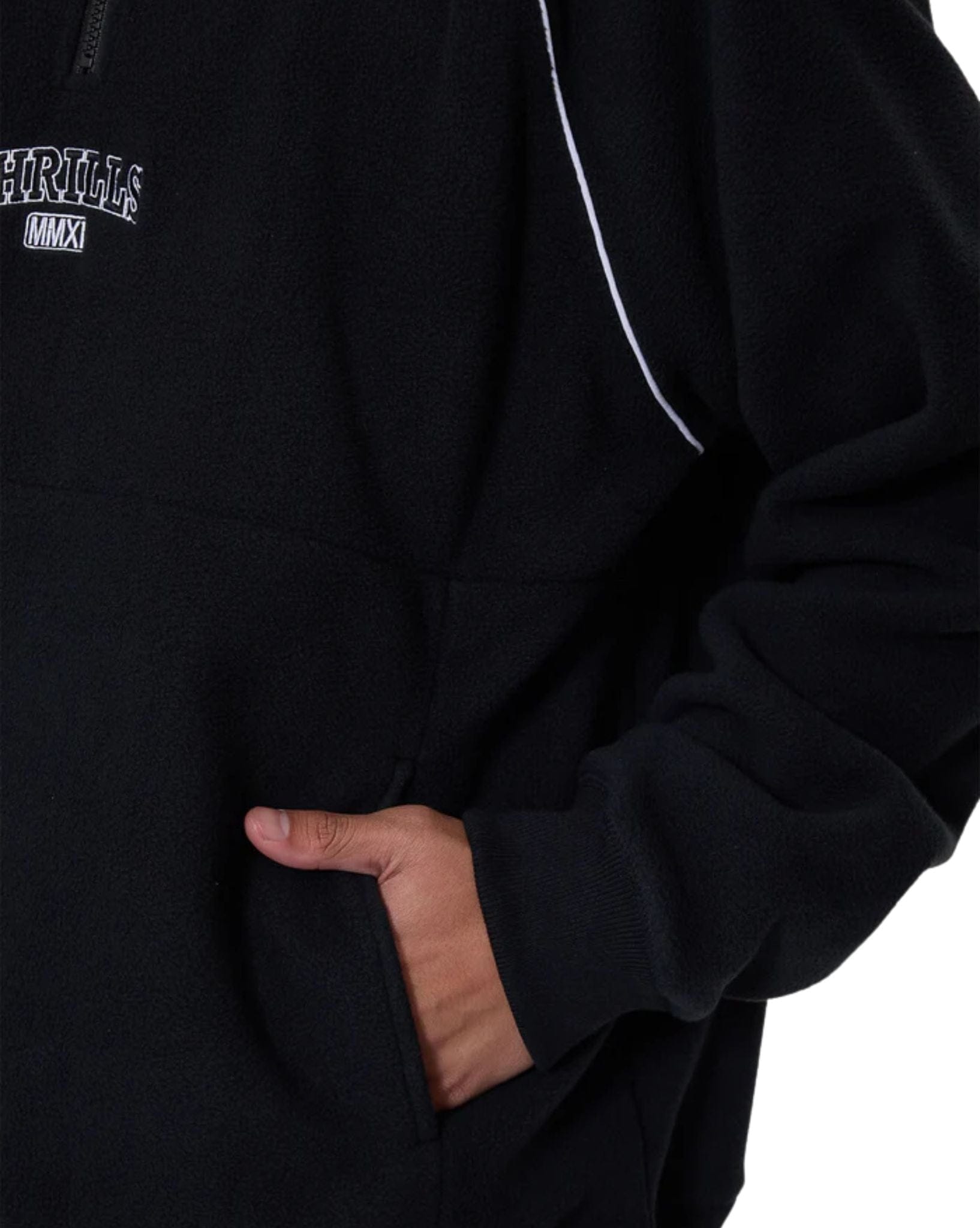 Thrills Thrill Of Victory Raglan Quarter Zip Polar Fleece