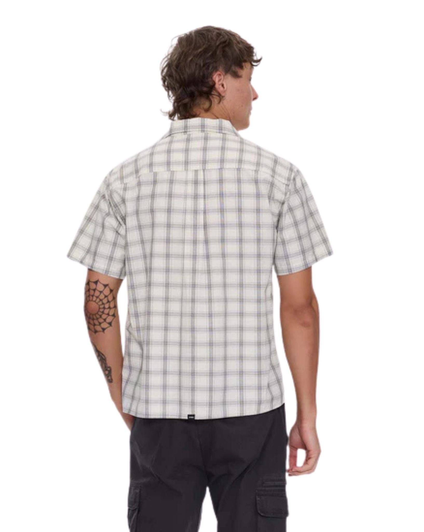 Thrills Touch The Sky Check Short Sleeve Cropped Shirt