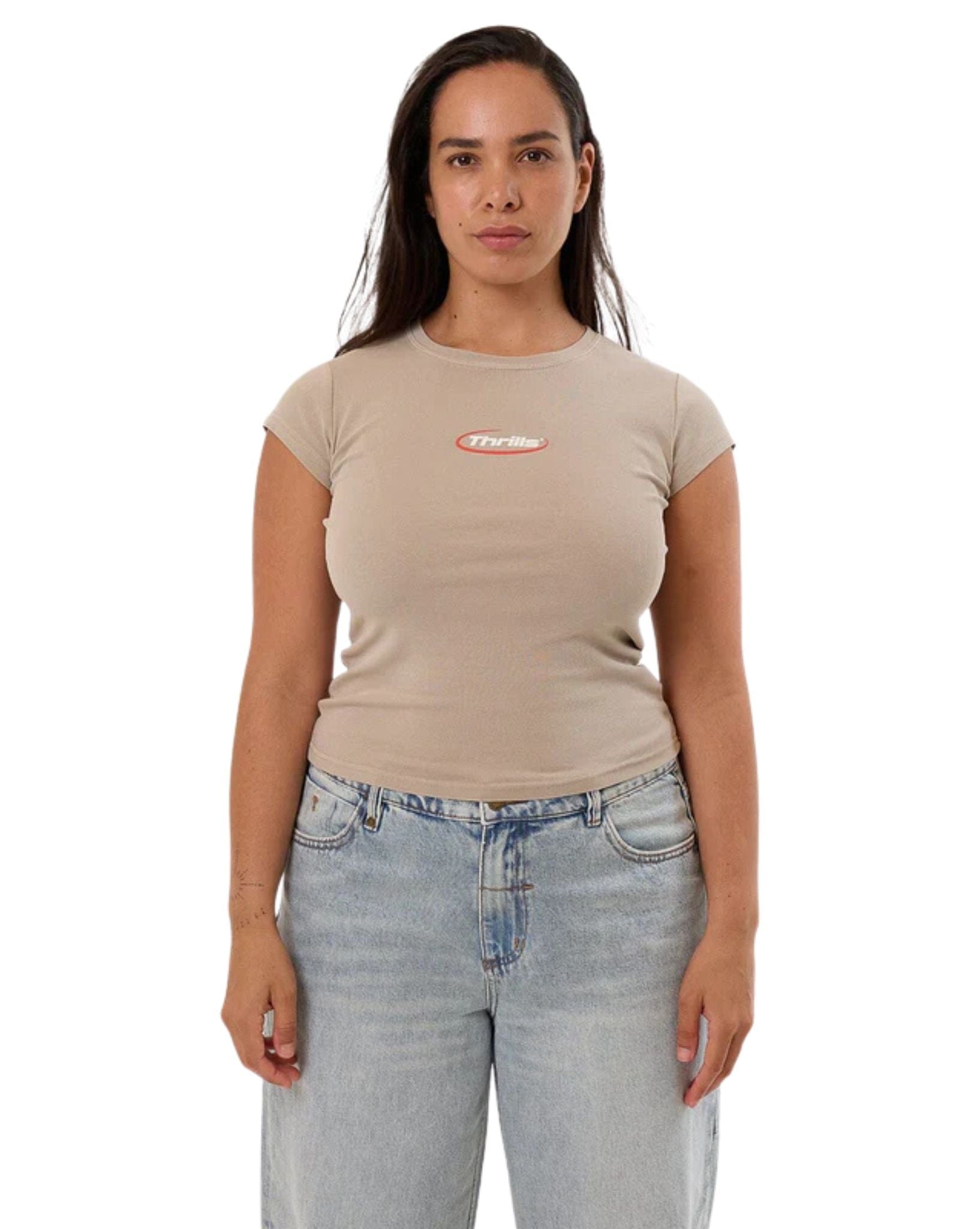 Thrills Womens Arena Club Tee - Stone