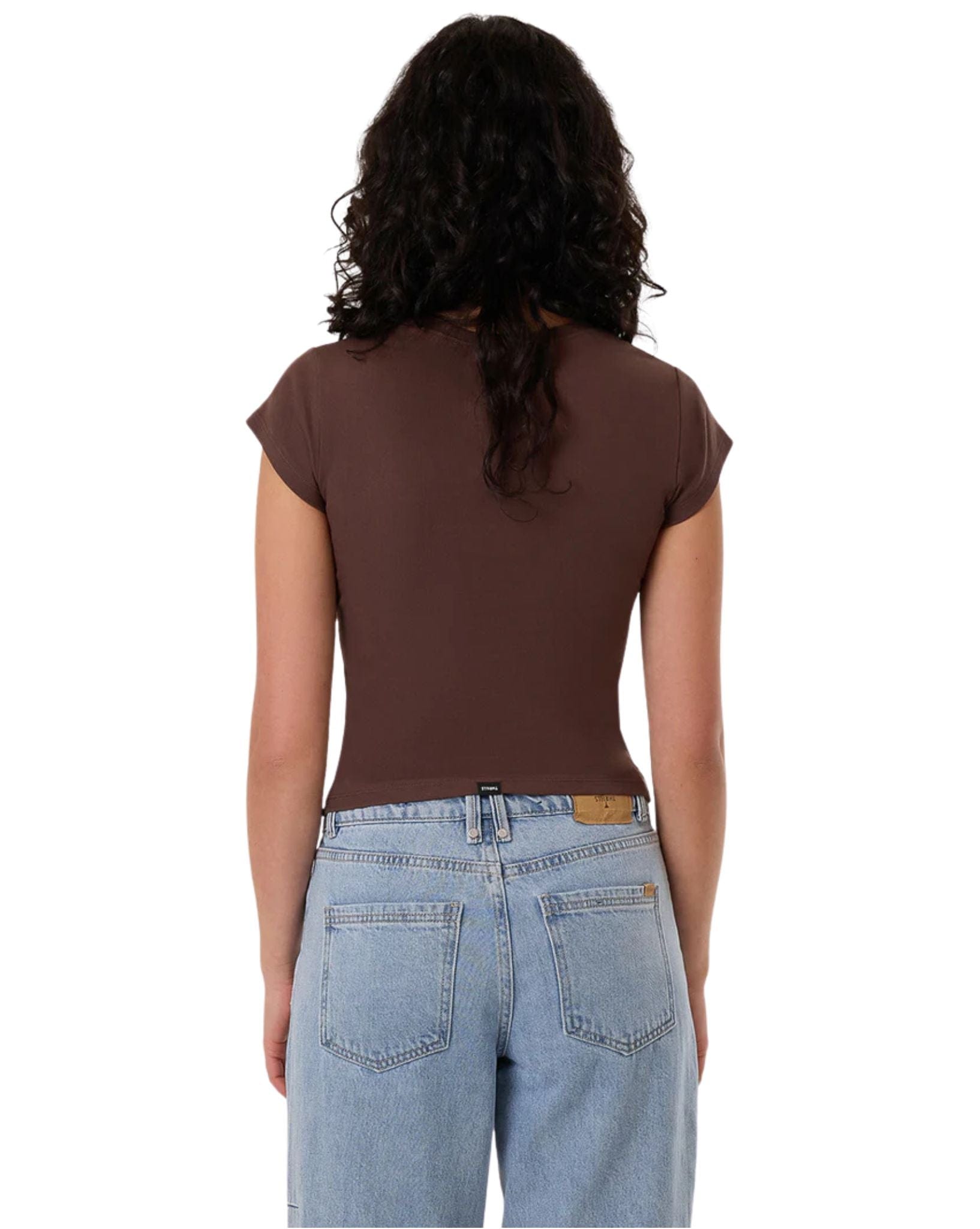 Thrills Womens Dalia Club Tee - Coffee