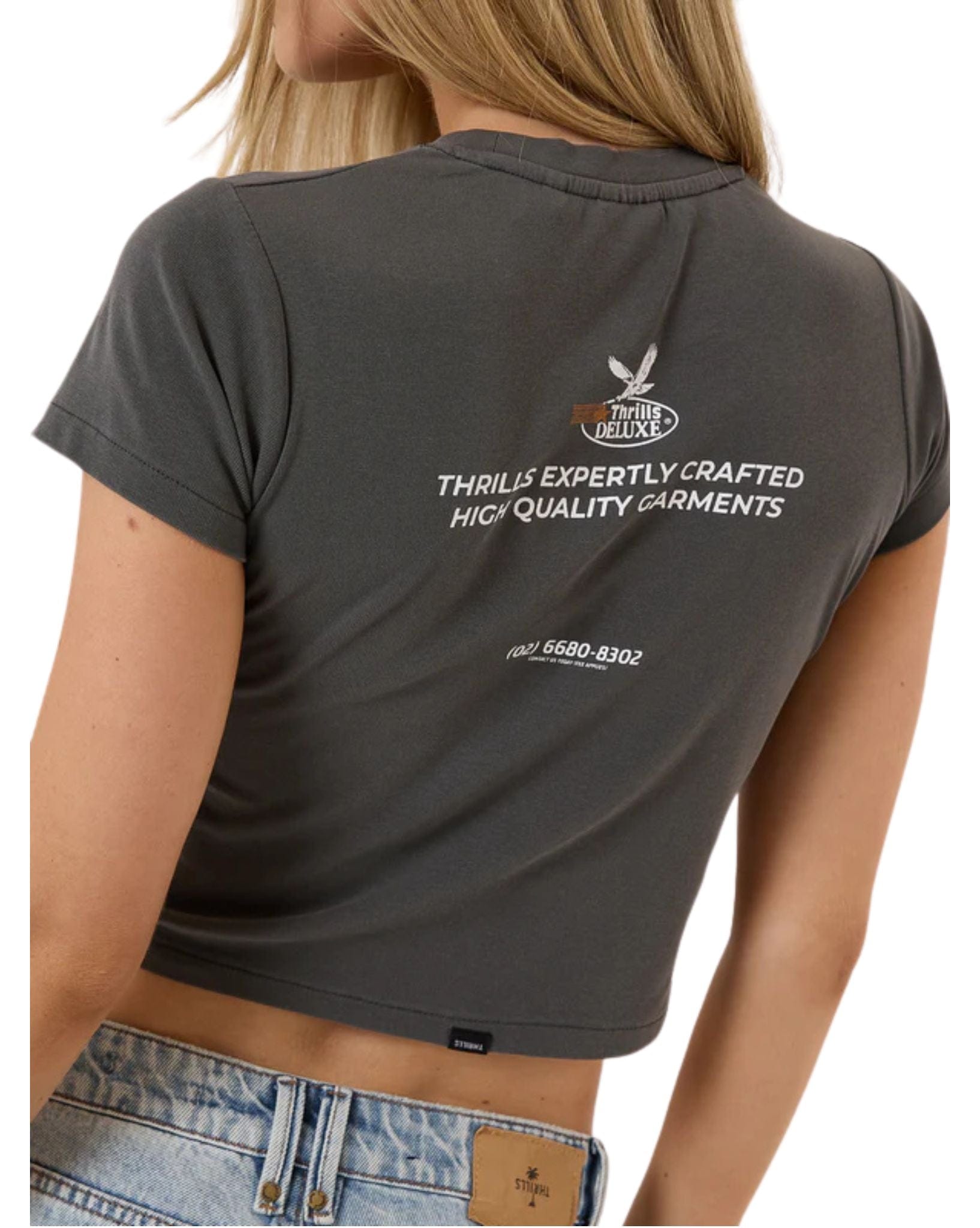 Thrills Womens Deluxe Mini Tee - Merch Black