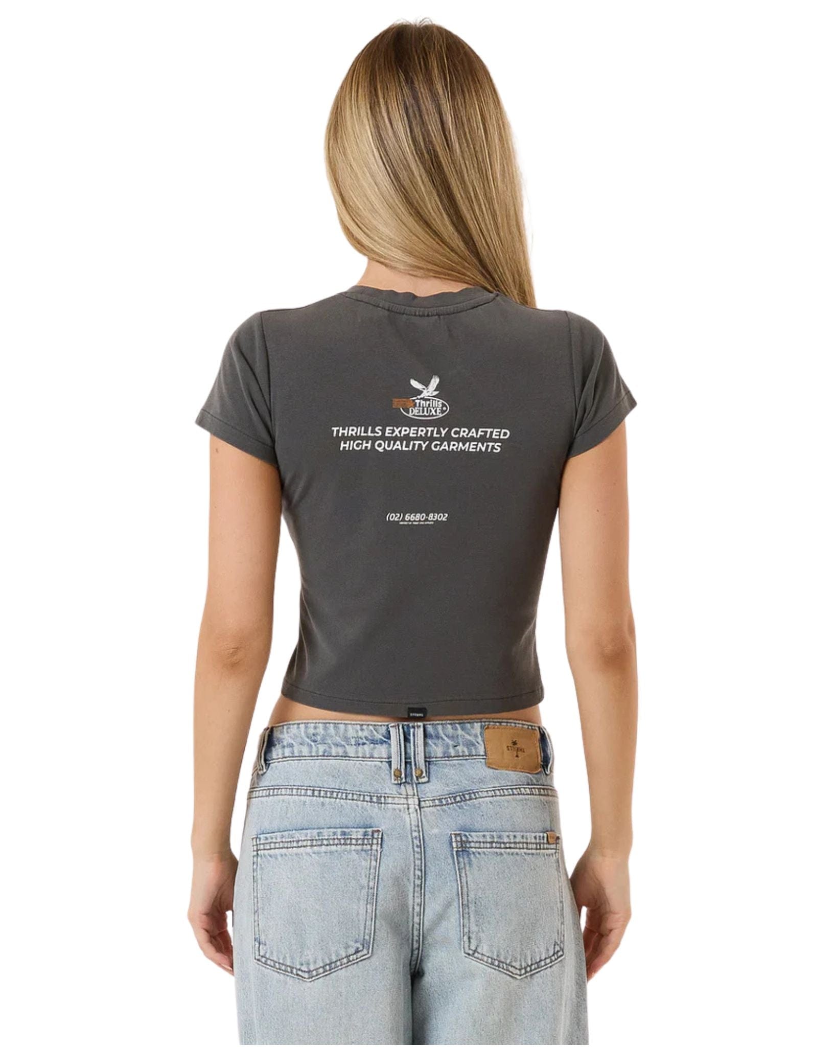Thrills Womens Deluxe Mini Tee - Merch Black
