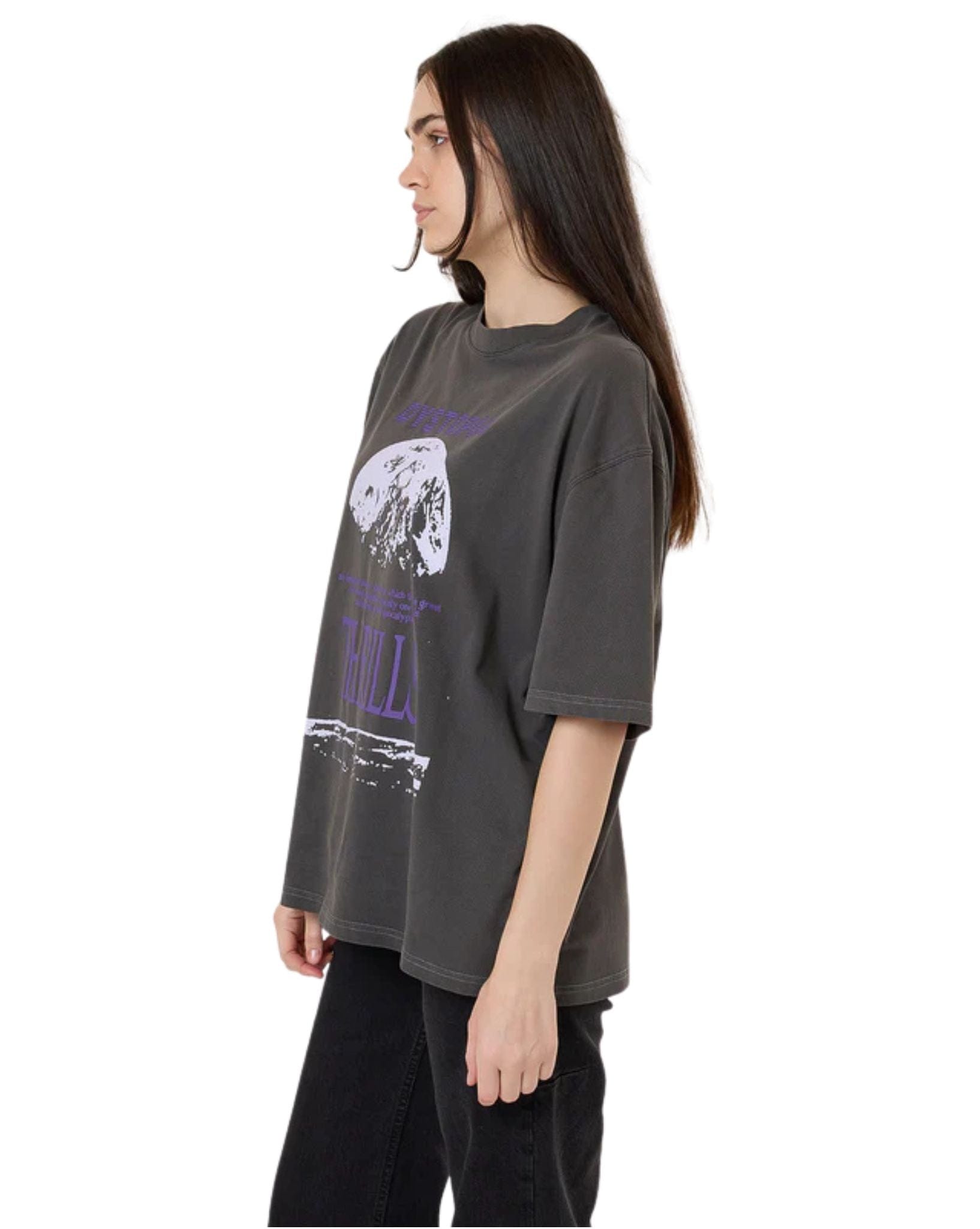 Thrills Womens Dystopia Oversized Tee - Merch Black