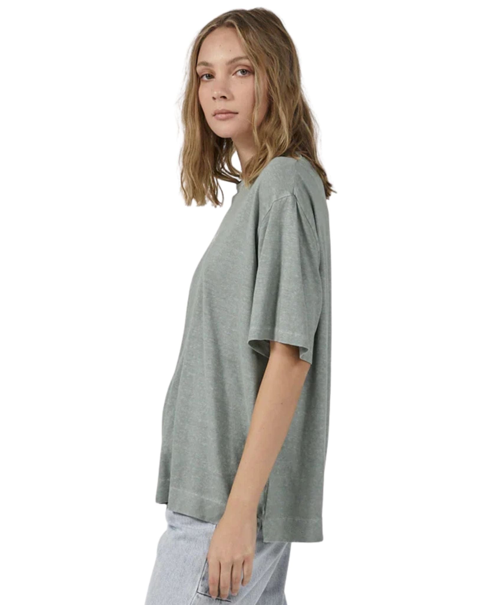 Thrills Womens Enlightenment Embro Hemp Box Fit Tee
