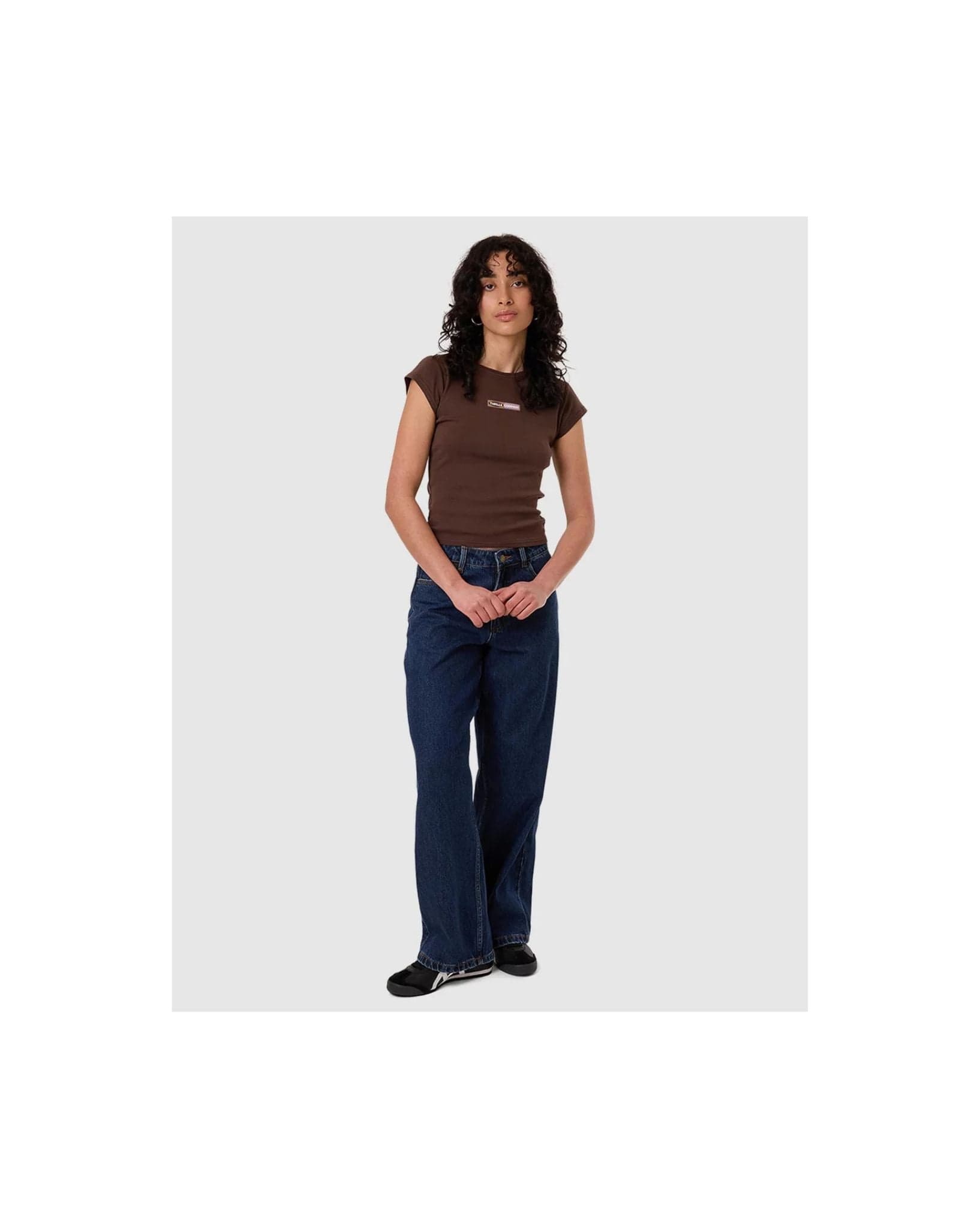 Thrills Womens Locked In Club Tee - Coffee