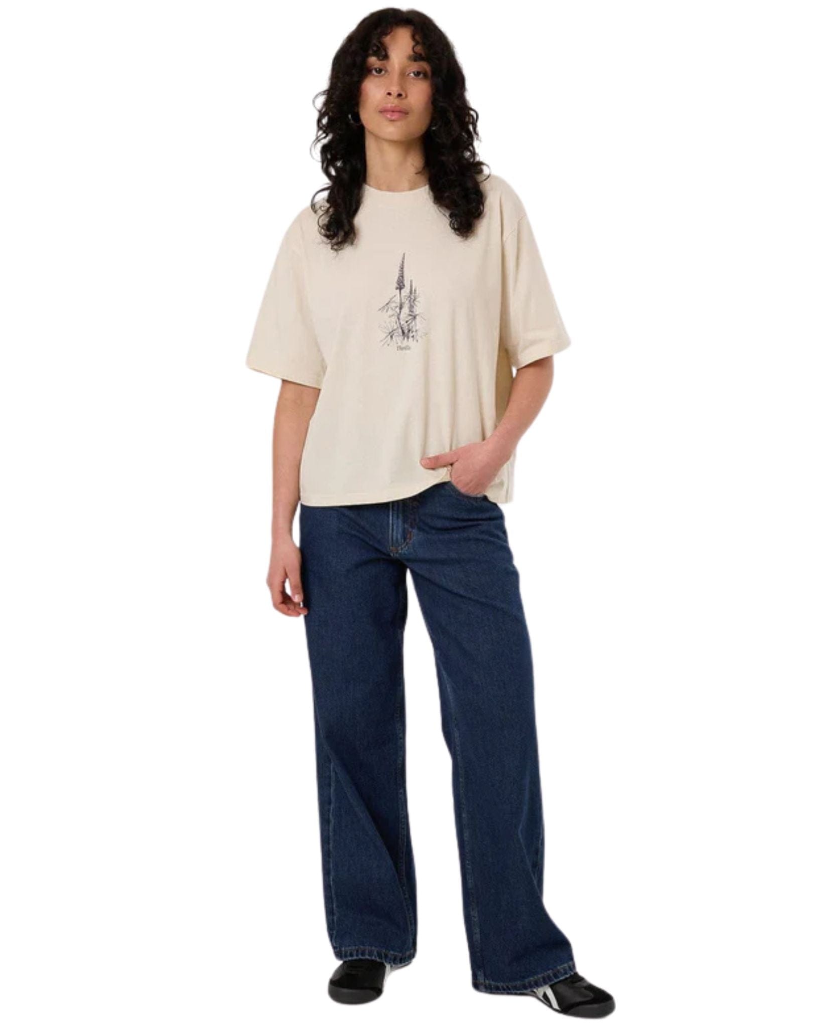 Thrills Womens Lupin Square Tee - Heritage White