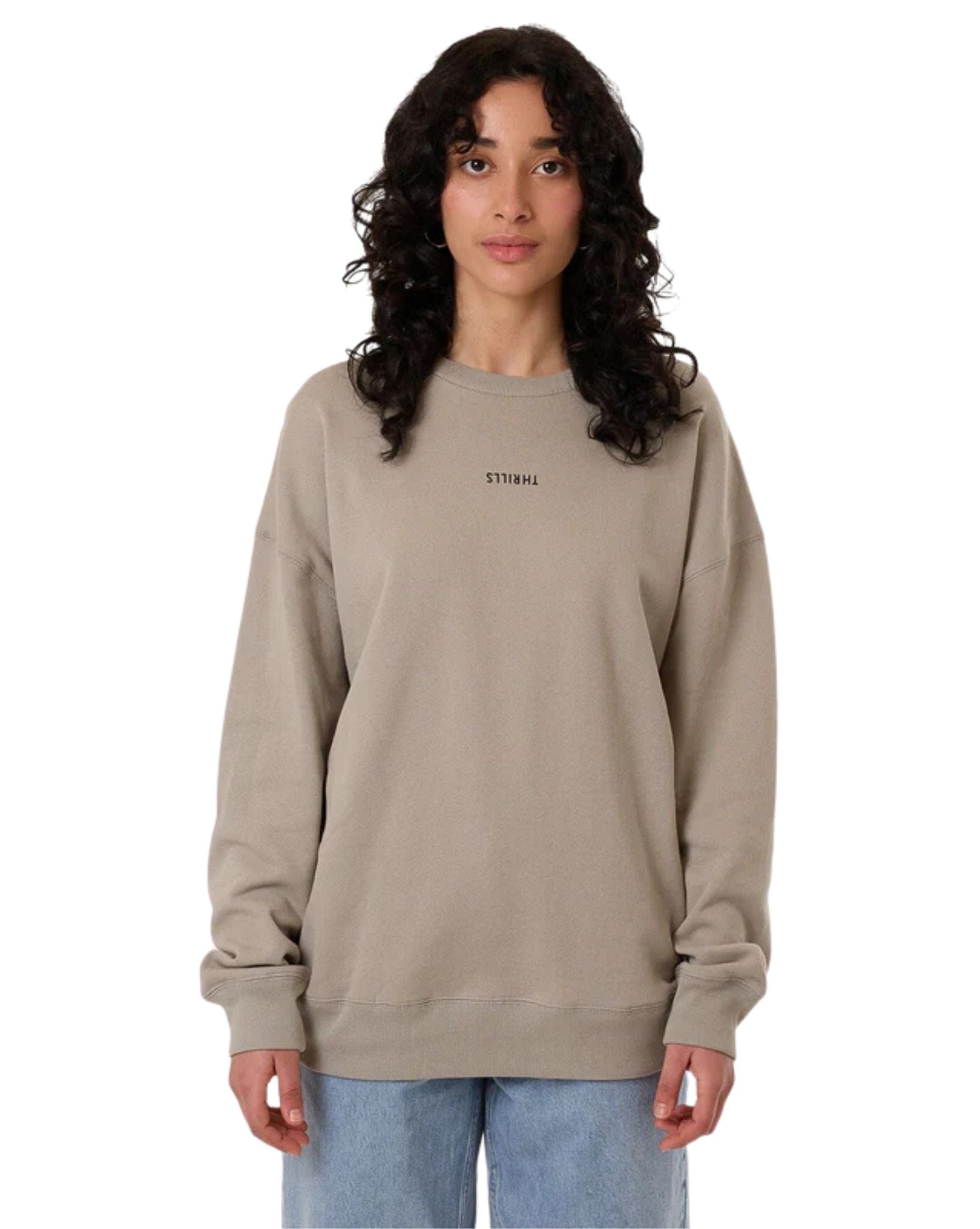 Thrills Womens Minimal Thrills Slouch Crew - String